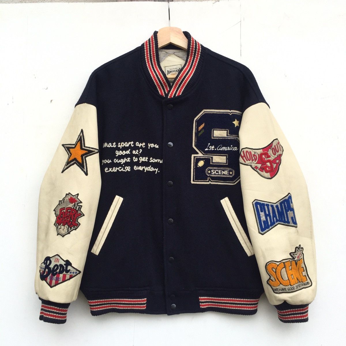 Vintage Greater Newark Tournament By Scene Varsity selling Jacket Letterman Jacket Wool Jacket Large Size