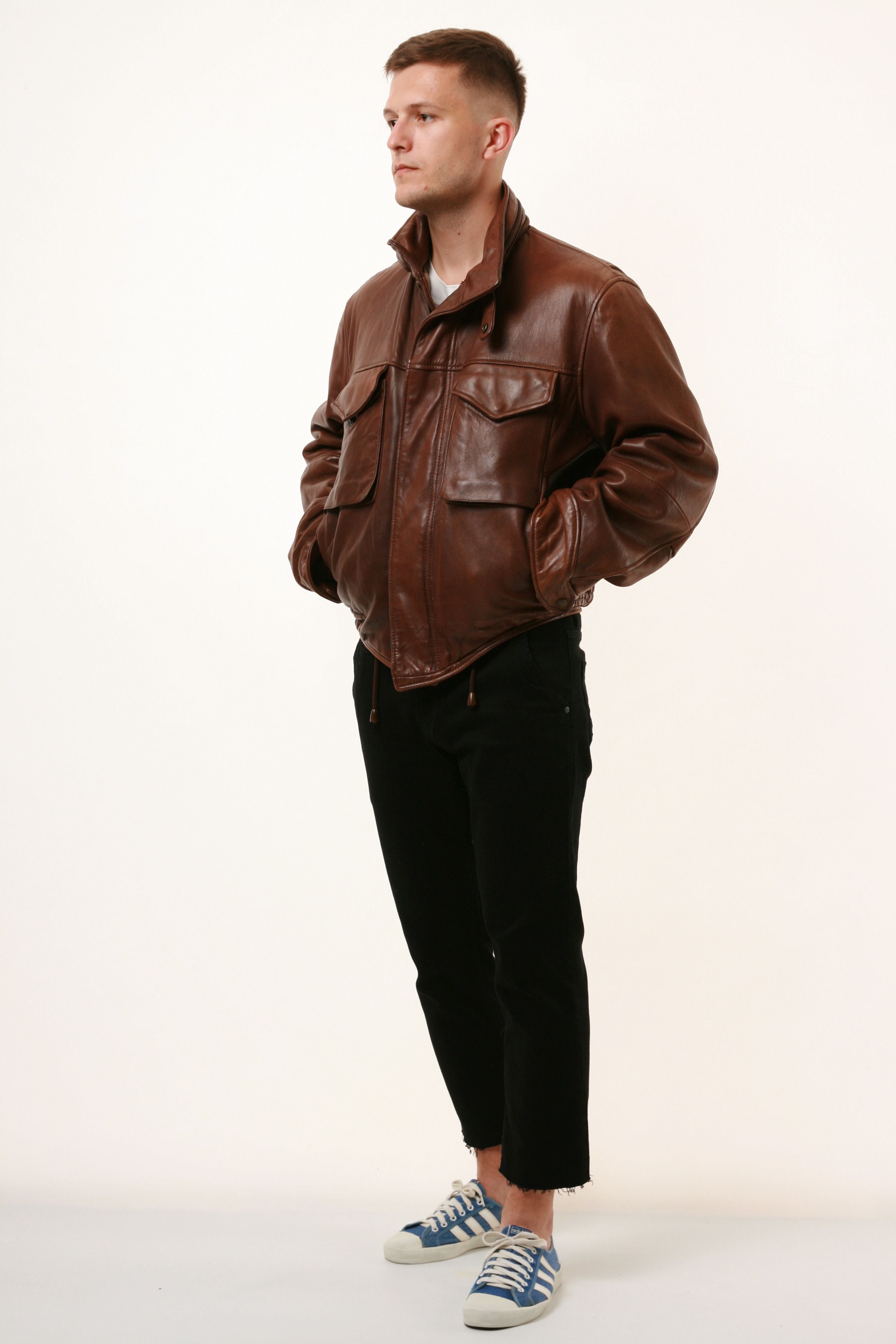 20-60代 人気ファッションブランド Giorgio Armani Giorgio Armani 90s Vintage Oldschool Leather ジャケット・アウター