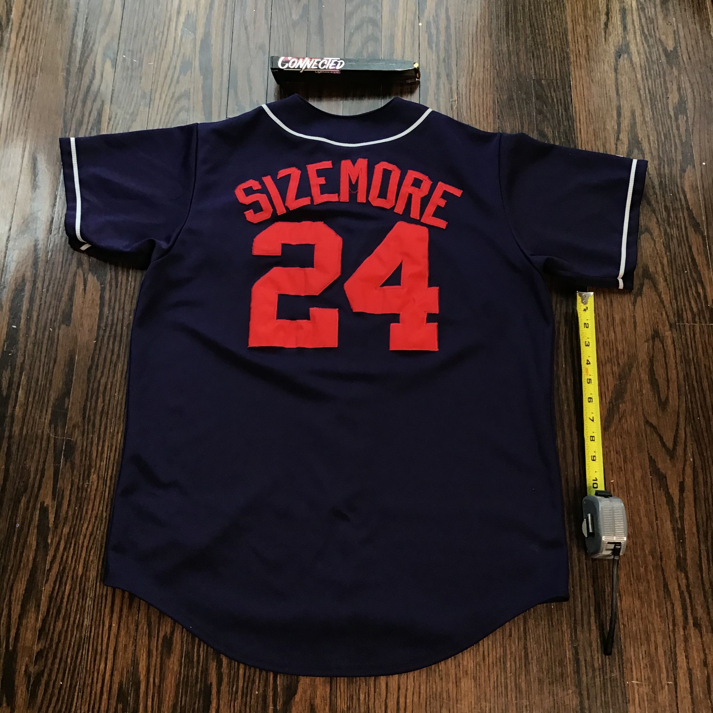 24 GRADY SIZEMORE Cleveland Indians MLB OF Blue Throwback Jersey