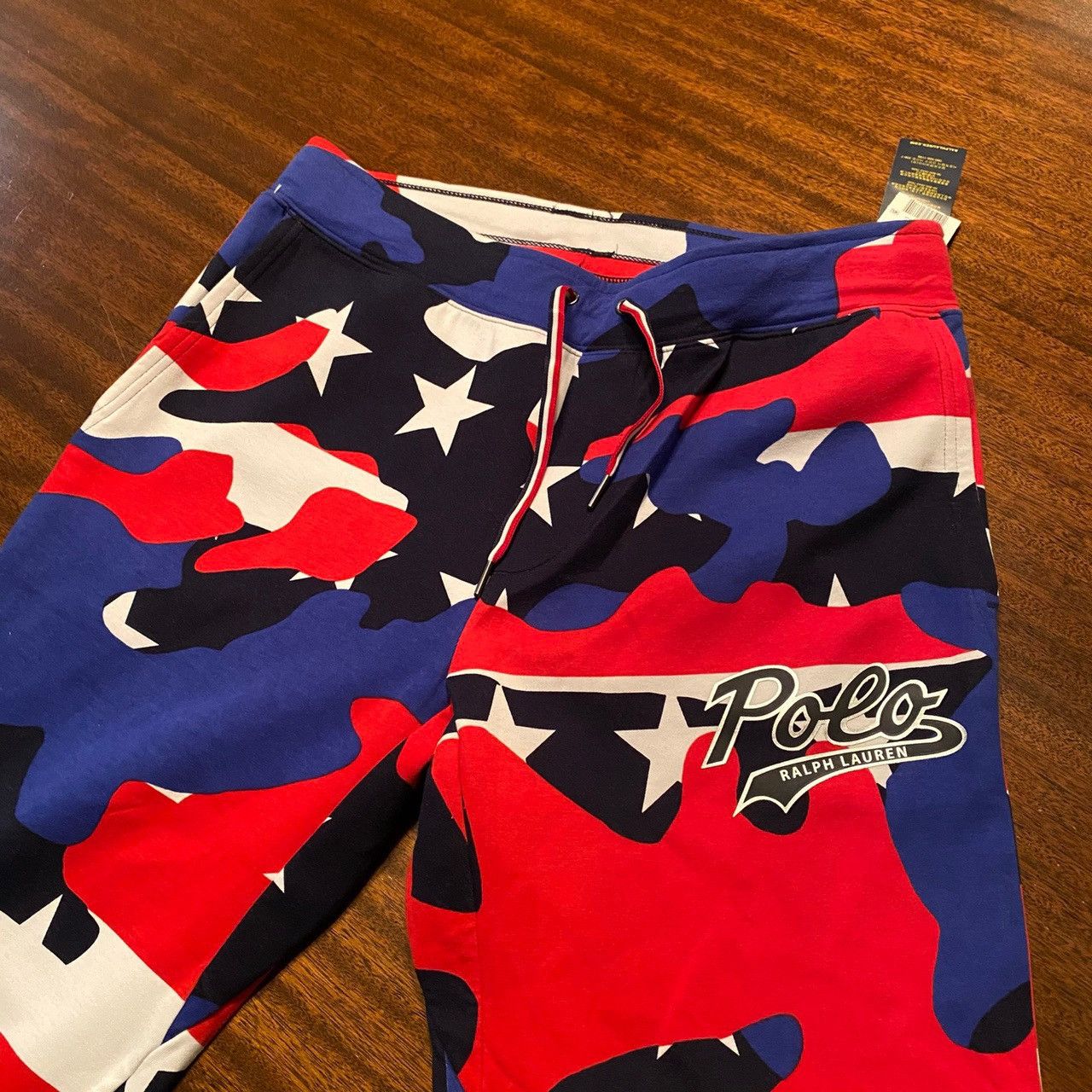 Polo Ralph Lauren Brand NWT Polo by Ralph Lauren Red White Blue Camo Joggers Size US 32 / EU 48 - 2 Thumbnail