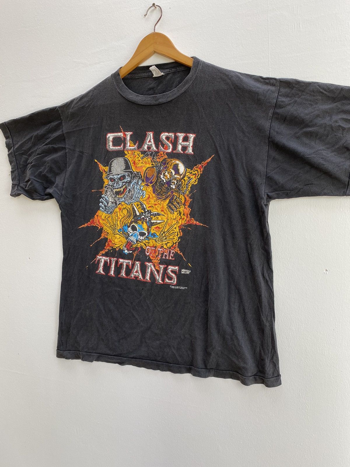 Megadeth × Slayer × Vintage Vintage Clash Of The Titans Europe Tour 1991 Tee Size US XL / EU 56 / 4 - 4 Thumbnail