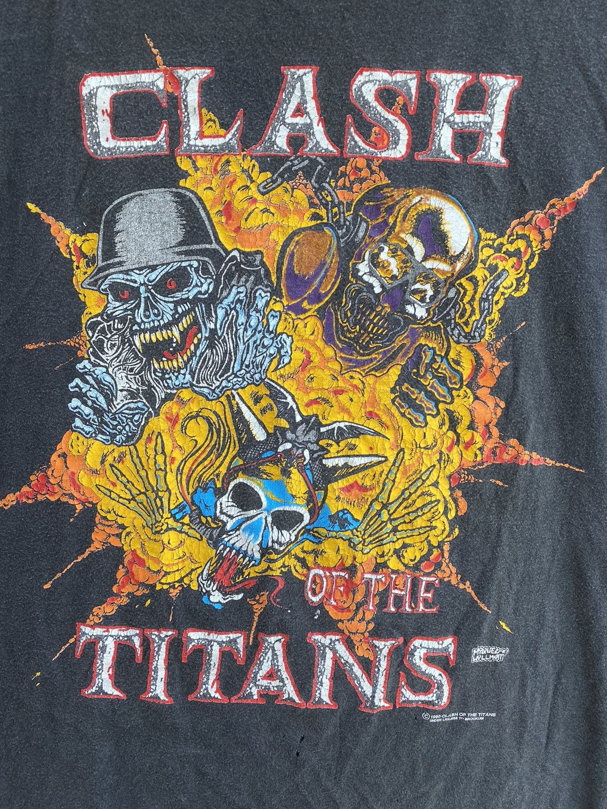Megadeth × Slayer × Vintage Vintage Clash Of The Titans Europe Tour 1991 Tee Size US XL / EU 56 / 4 - 7 Thumbnail