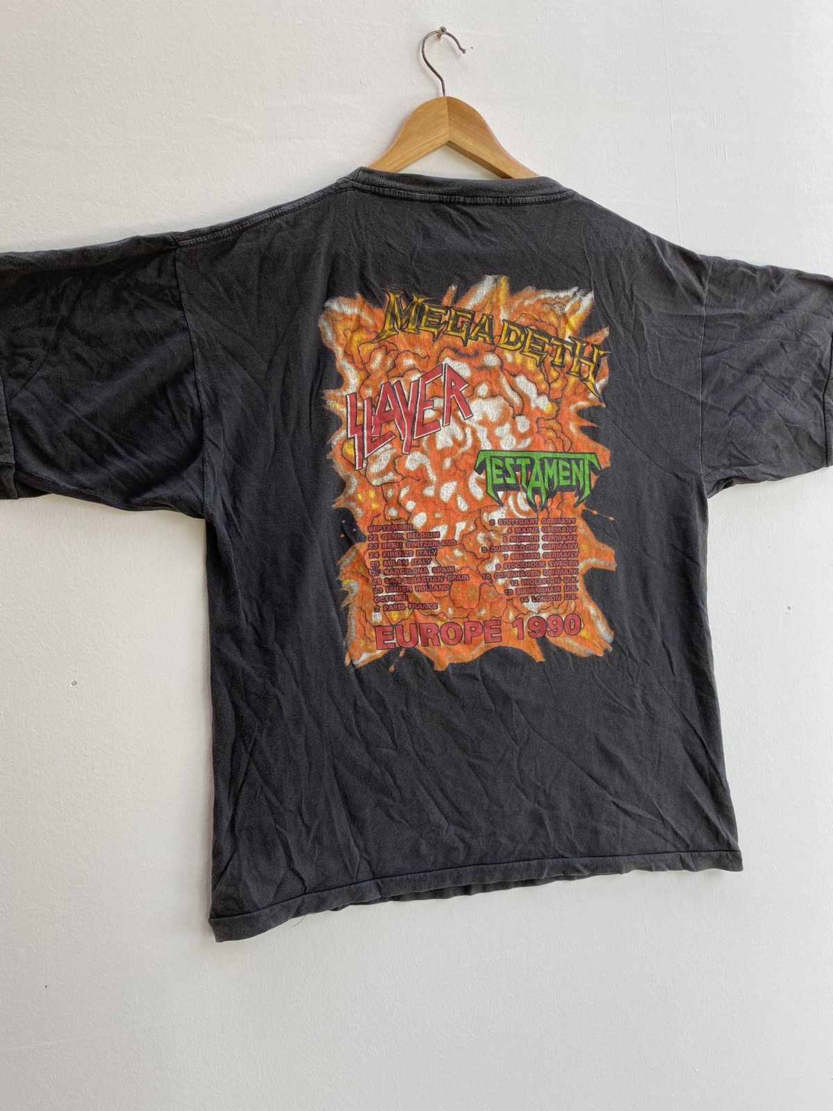 Megadeth × Slayer × Vintage Vintage Clash Of The Titans Europe Tour 1991 Tee Size US XL / EU 56 / 4 - 5 Thumbnail