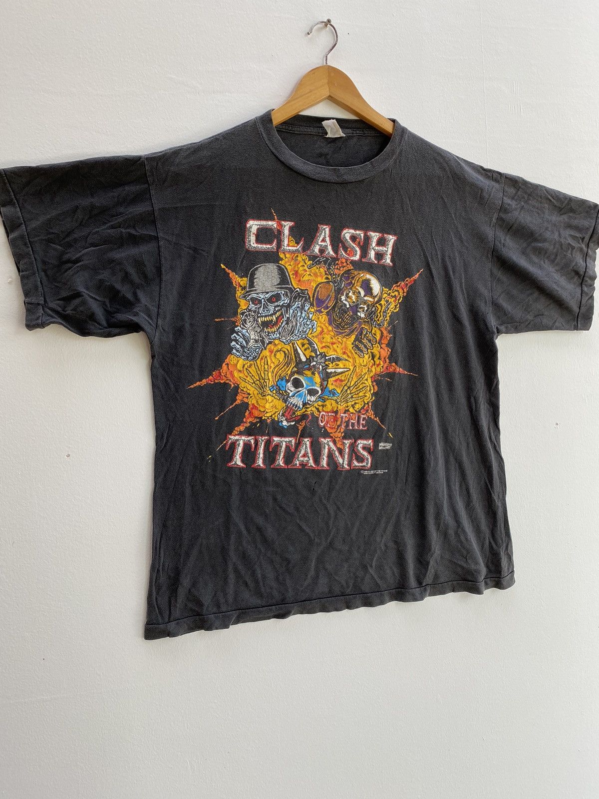 Megadeth × Slayer × Vintage Vintage Clash Of The Titans Europe Tour 1991 Tee Size US XL / EU 56 / 4 - 3 Thumbnail