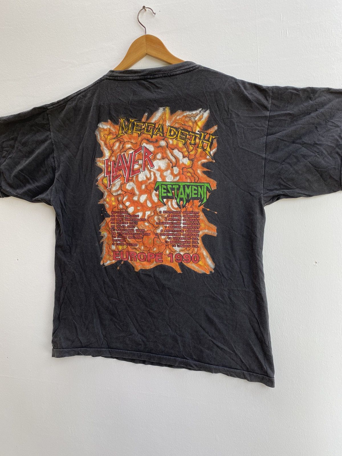 Megadeth × Slayer × Vintage Vintage Clash Of The Titans Europe Tour 1991 Tee Size US XL / EU 56 / 4 - 6 Thumbnail