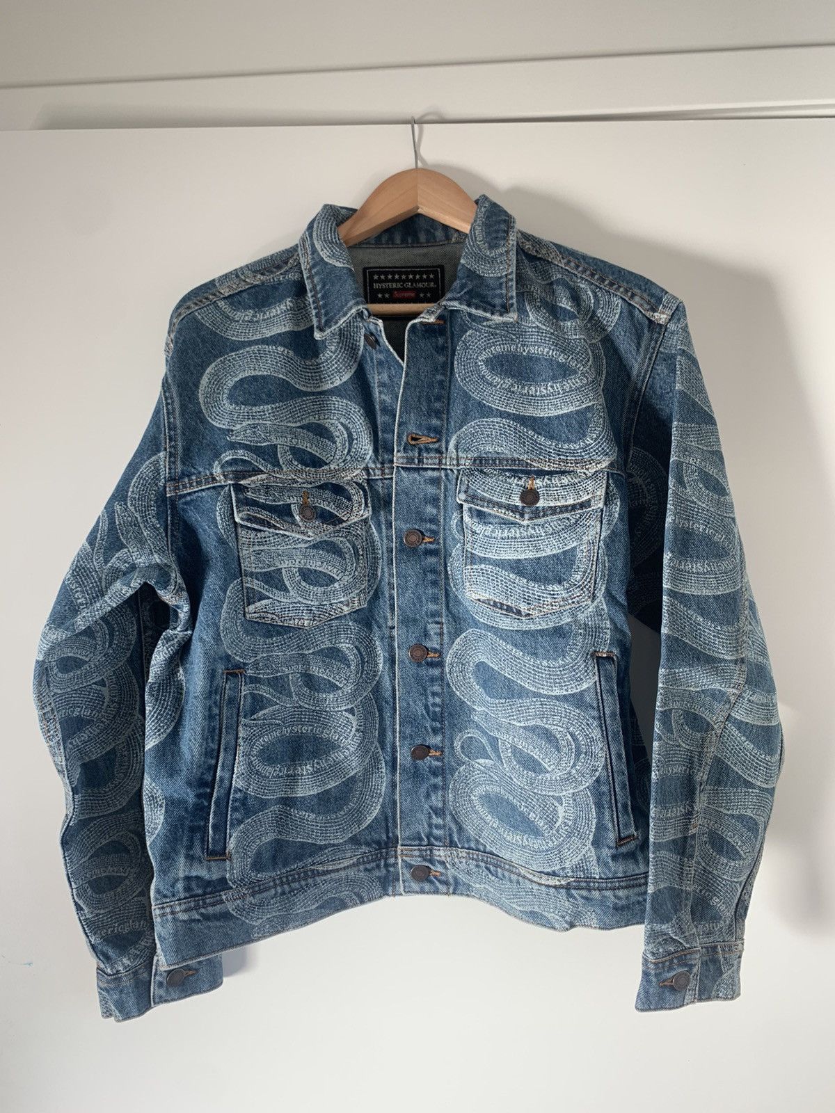 Supreme Supreme®/HYSTERIC GLAMOUR Snake Denim Trucker Jacket | Grailed