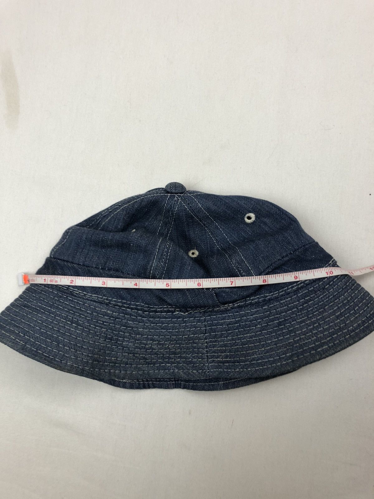 Vintage Vintage Denim Bucket Hat Blue Cap Panel Design Korea