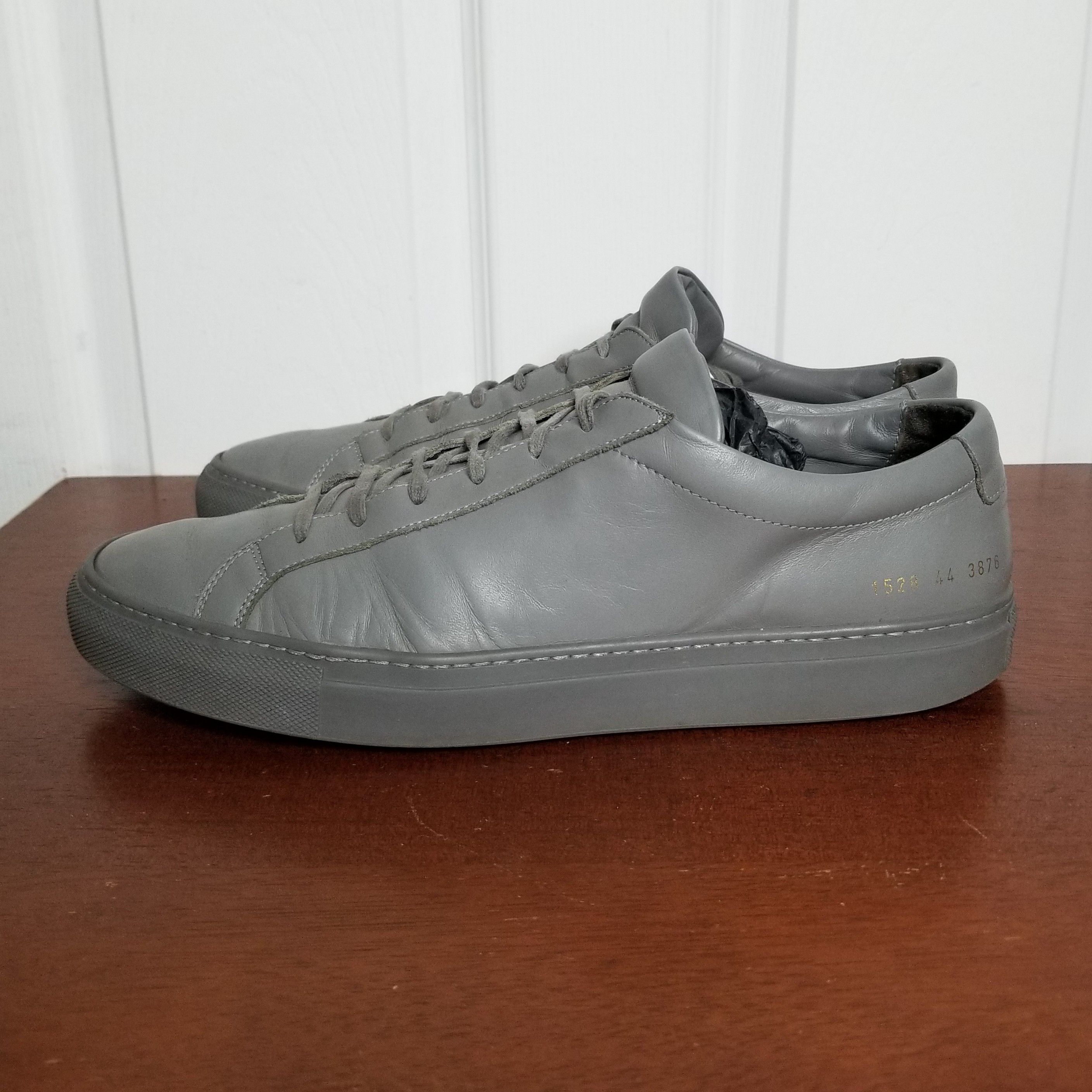 Common Projects Common Projects Achilles Low Lace Up Leather Sneakers Size US 11 / EU 44 - 1 Thumbnail