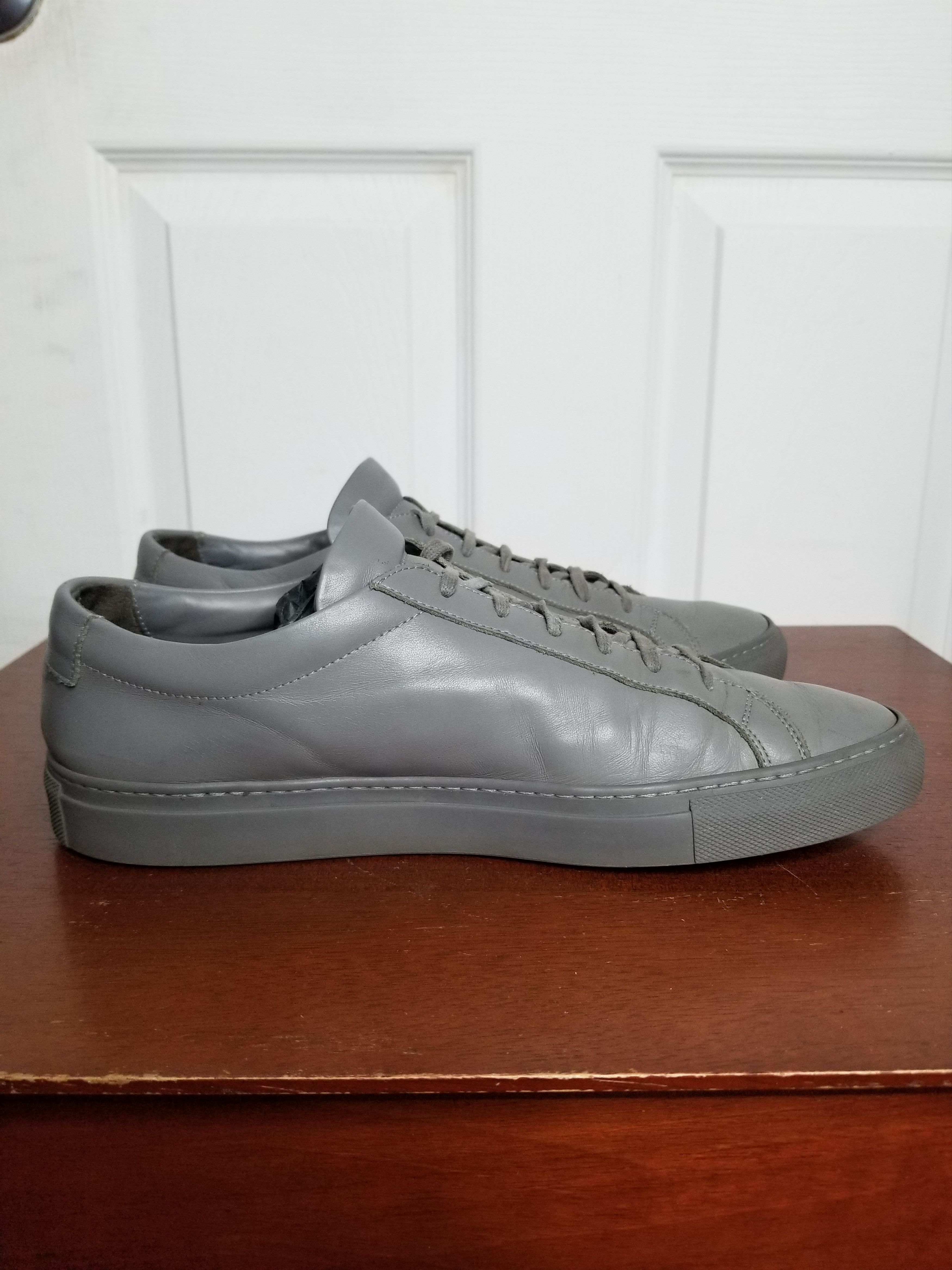 Common Projects Common Projects Achilles Low Lace Up Leather Sneakers Size US 11 / EU 44 - 3 Thumbnail