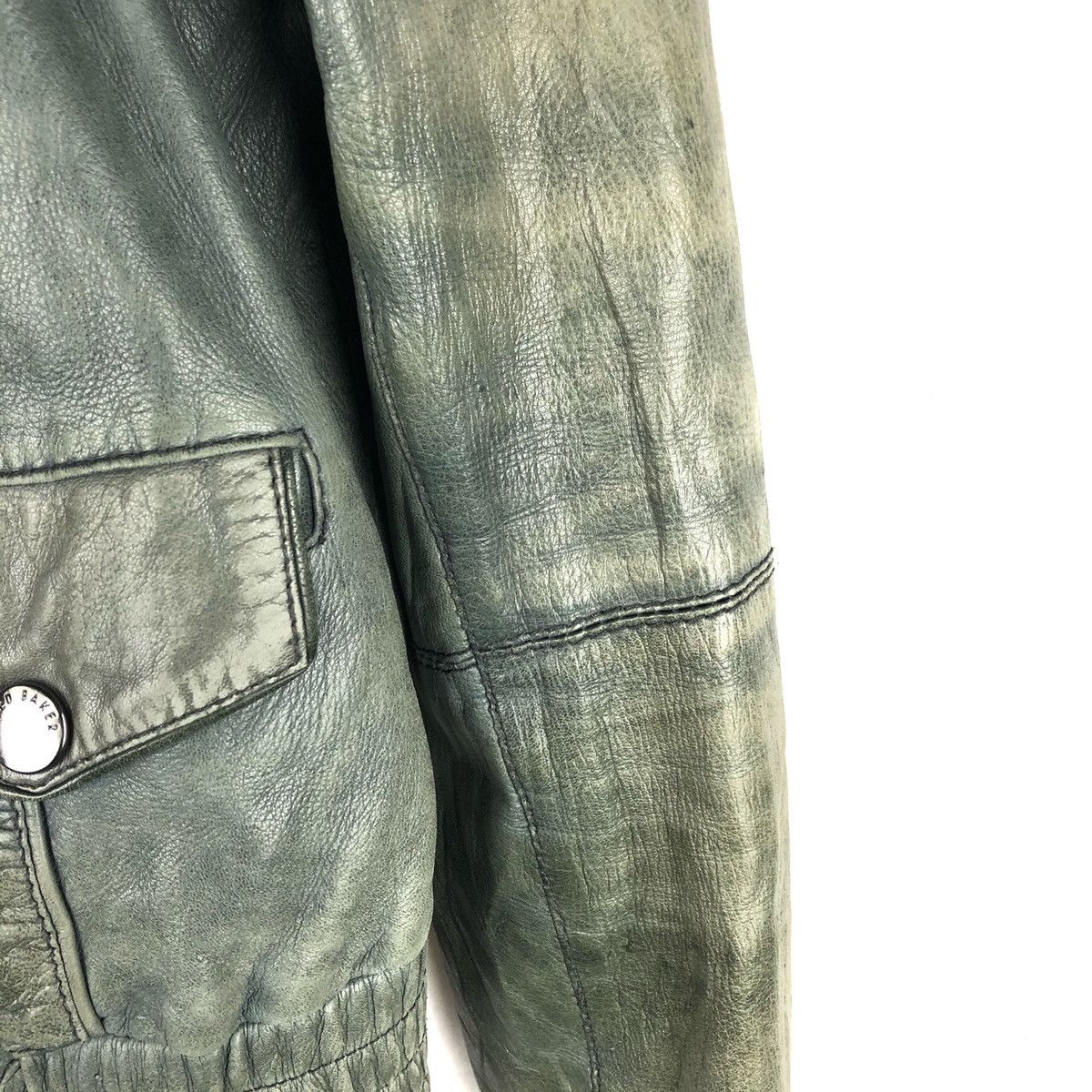 Genuine Leather × Ted Baker Ted Baker Leather Biker Jacket Size US XS / EU 42 / 0 - 13 Thumbnail