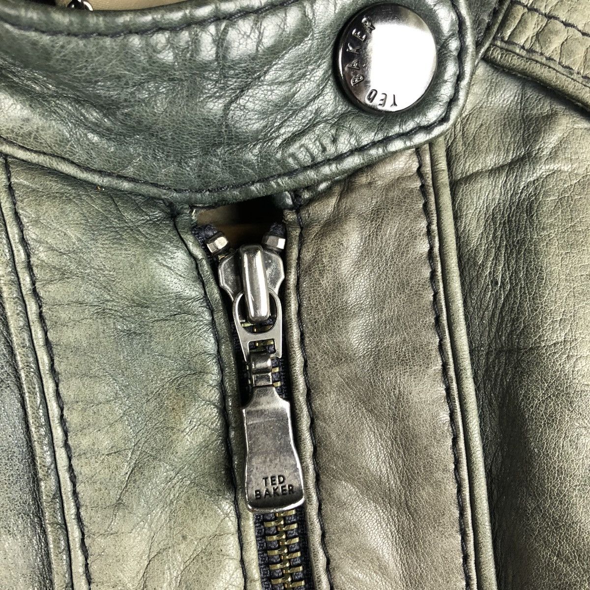 Genuine Leather × Ted Baker Ted Baker Leather Biker Jacket Size US XS / EU 42 / 0 - 11 Thumbnail