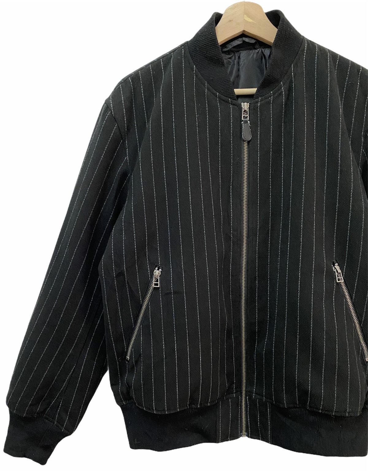 GU ARCHIVE🔥GU Ma+ Stripes Wool Bomber Jacket Size US M / EU 48-50 / 2 - 3 Thumbnail