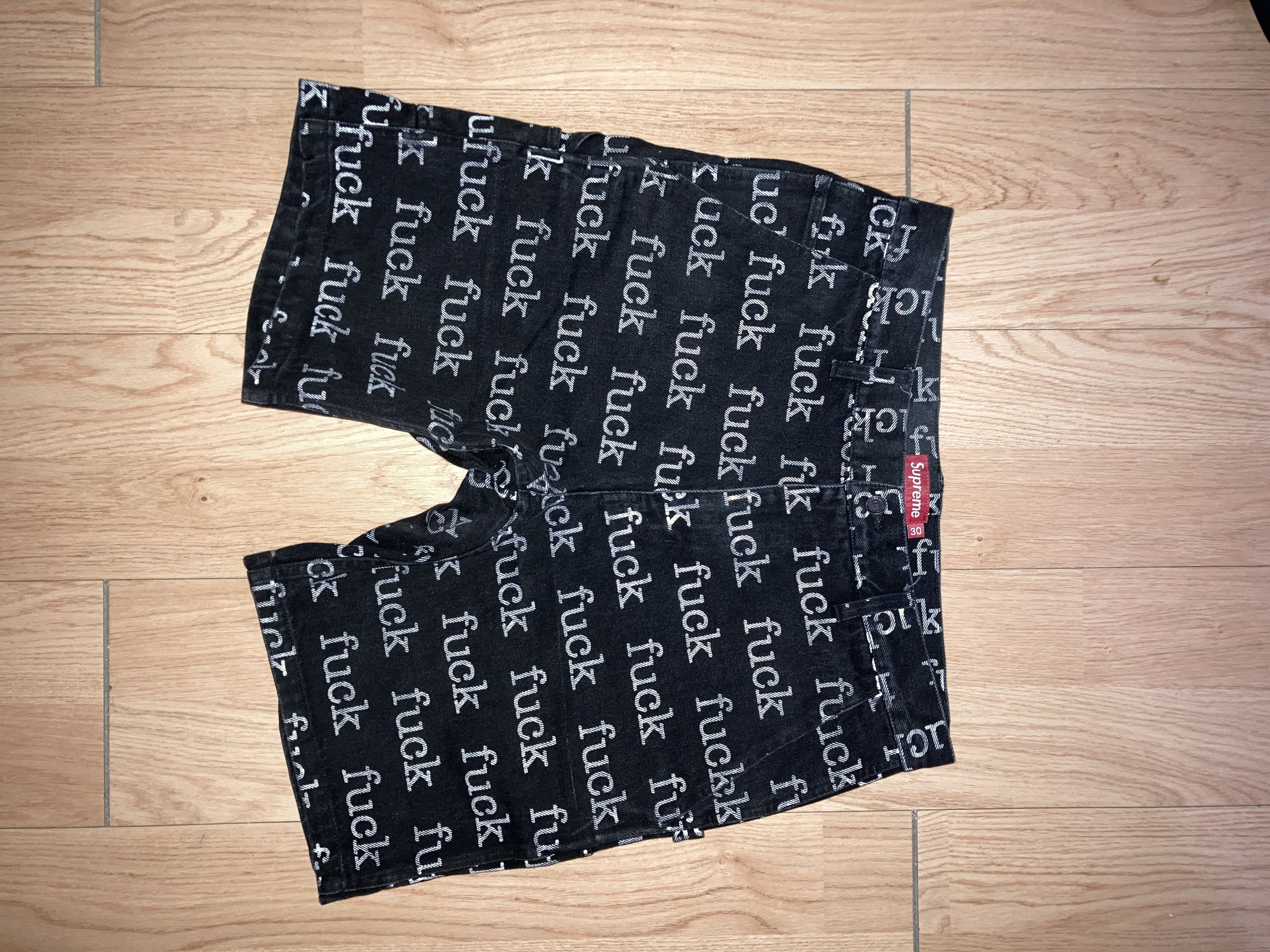 パンツ SUPREME FUCK DENIM PAINTER SHORT
