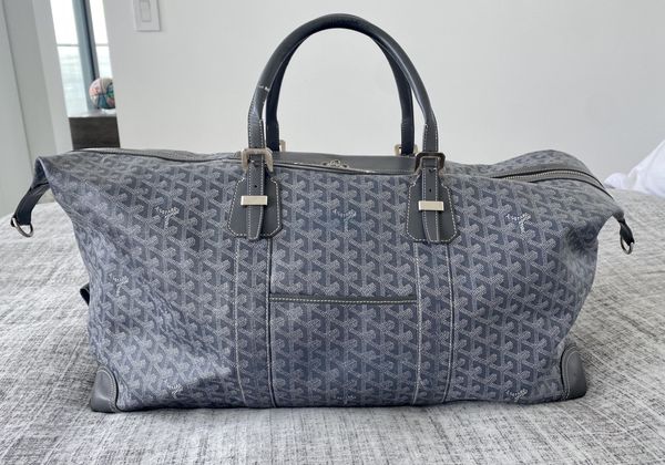 Goyard Goyard Gray & Blue Goyardine Toiletry Bag, Grailed