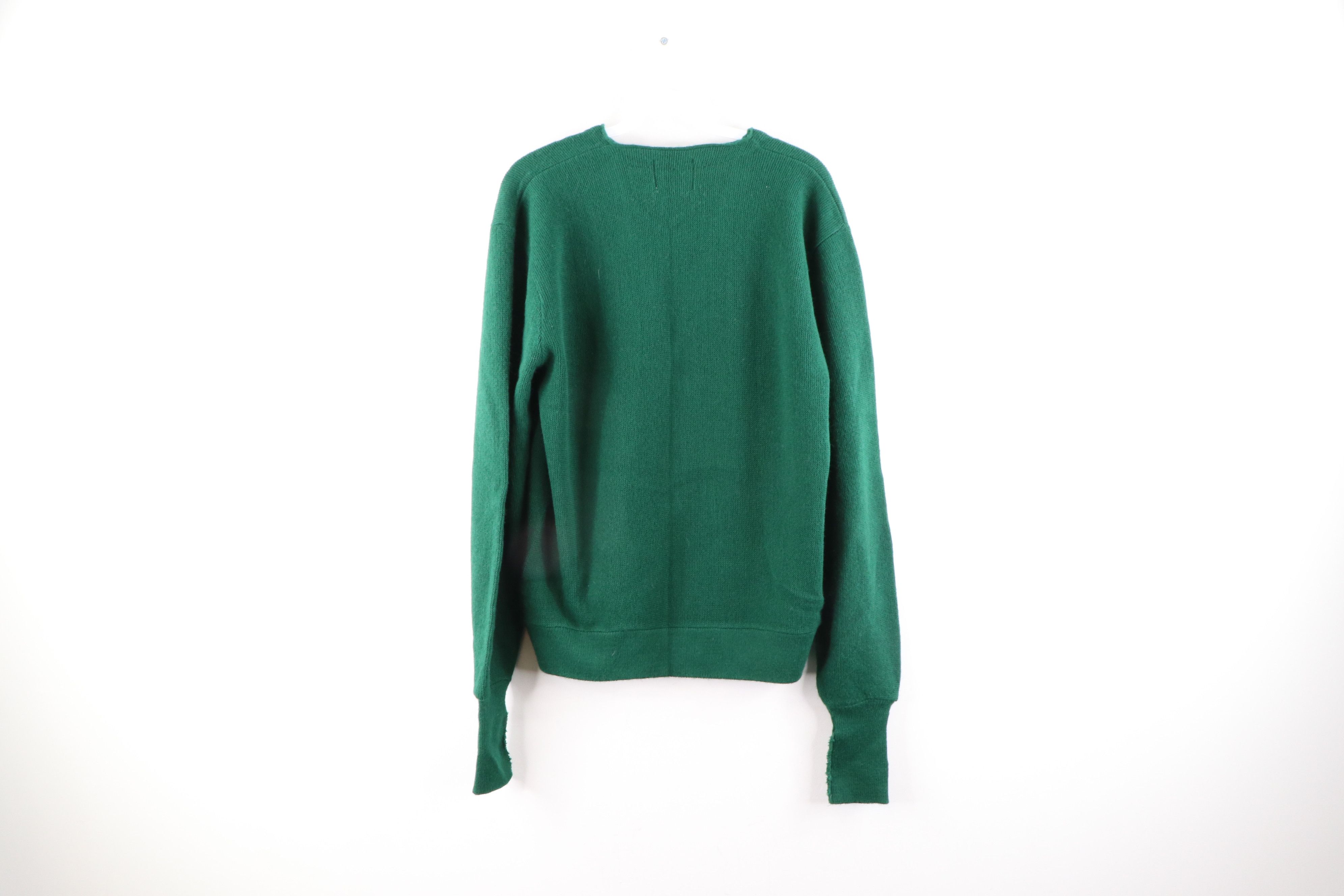 Vintage Vintage 70s Rockabilly Knit Cardigan Sweater Green Dapper Size US M / EU 48-50 / 2 - 5 Thumbnail