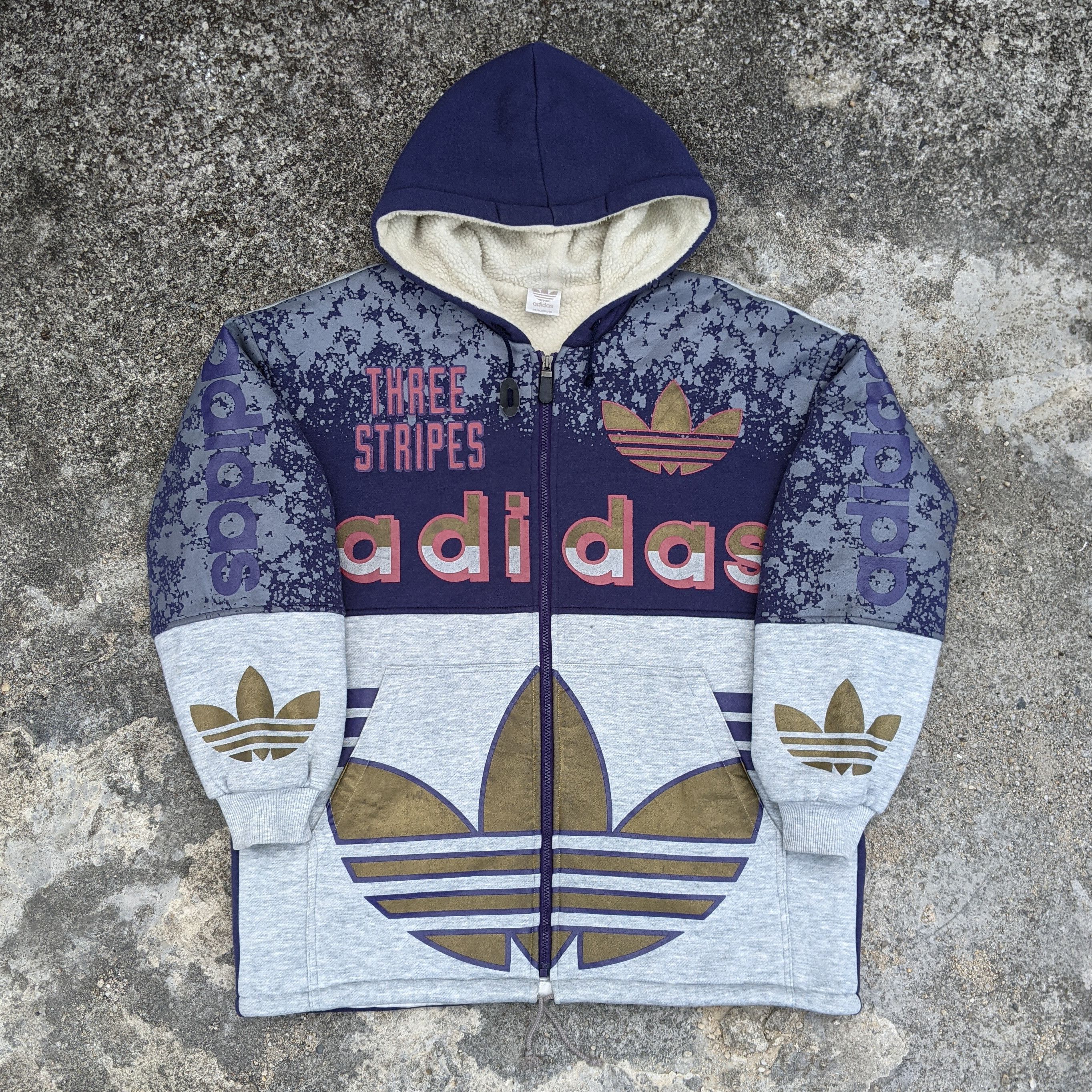Adidas Vintage Adidas Descente Big Logo Full Print Hoodie Jacket Size US XL / EU 56 / 4 - 1 Thumbnail