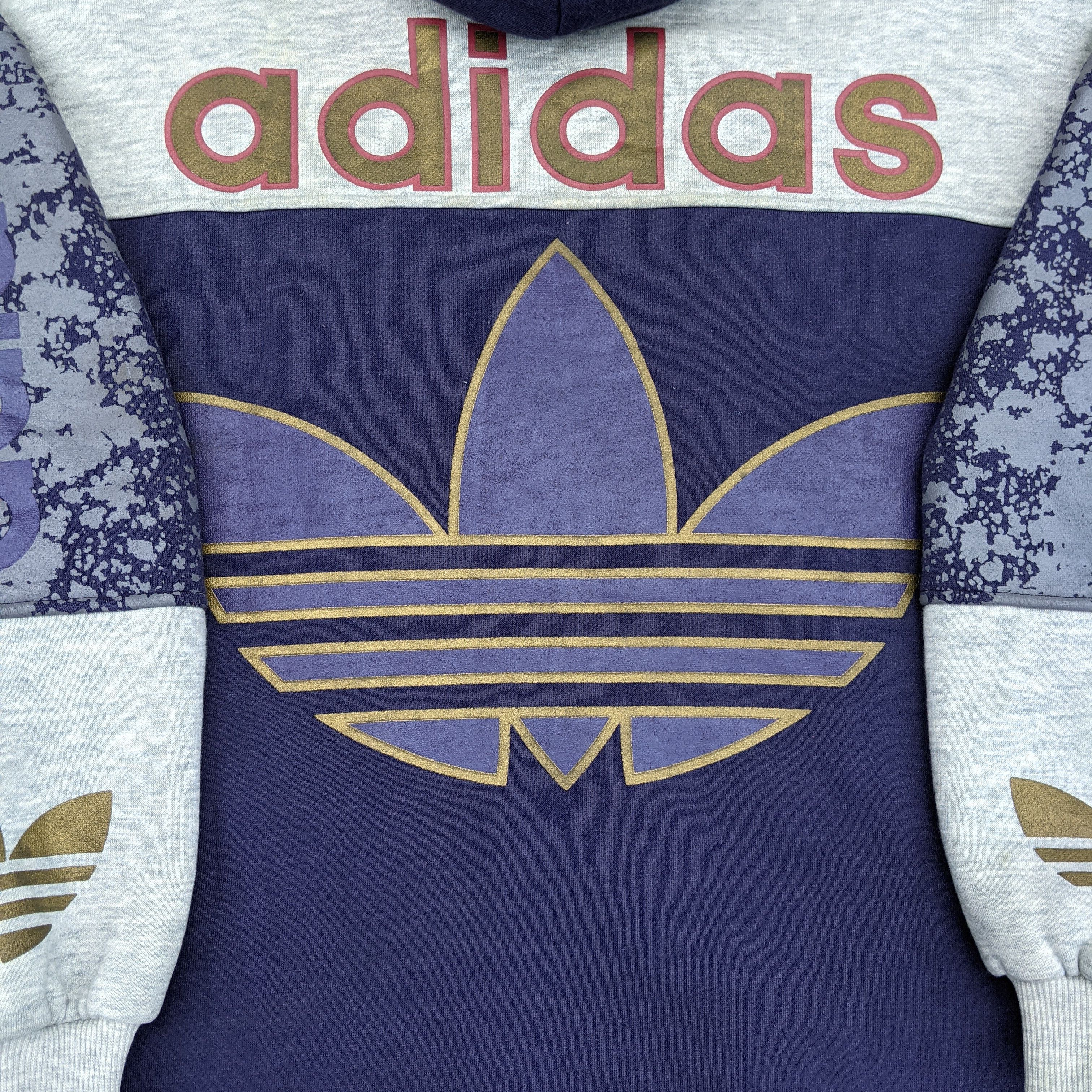 Adidas Vintage Adidas Descente Big Logo Full Print Hoodie Jacket Size US XL / EU 56 / 4 - 4 Thumbnail