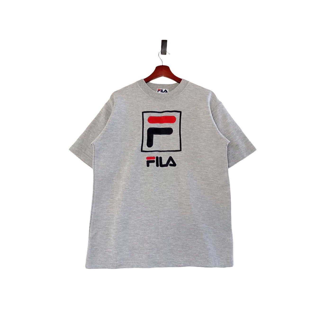 Vintage 90s Fila Big Logo Embroidered Tshirt