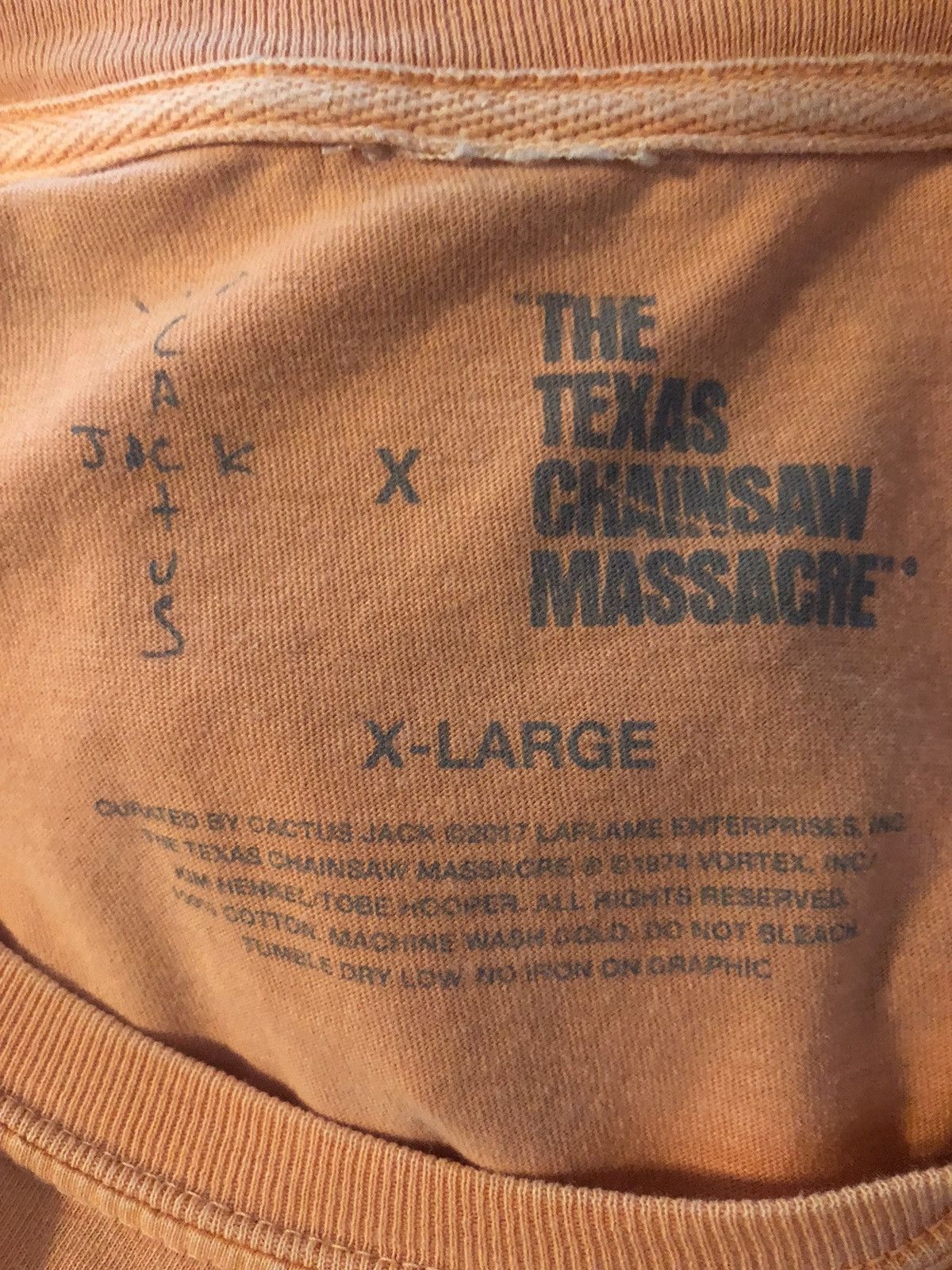 Travis Scott Travis Scott x Texas Chainsaw Massacre orange running tee Size US XL / EU 56 / 4 - 3 Thumbnail