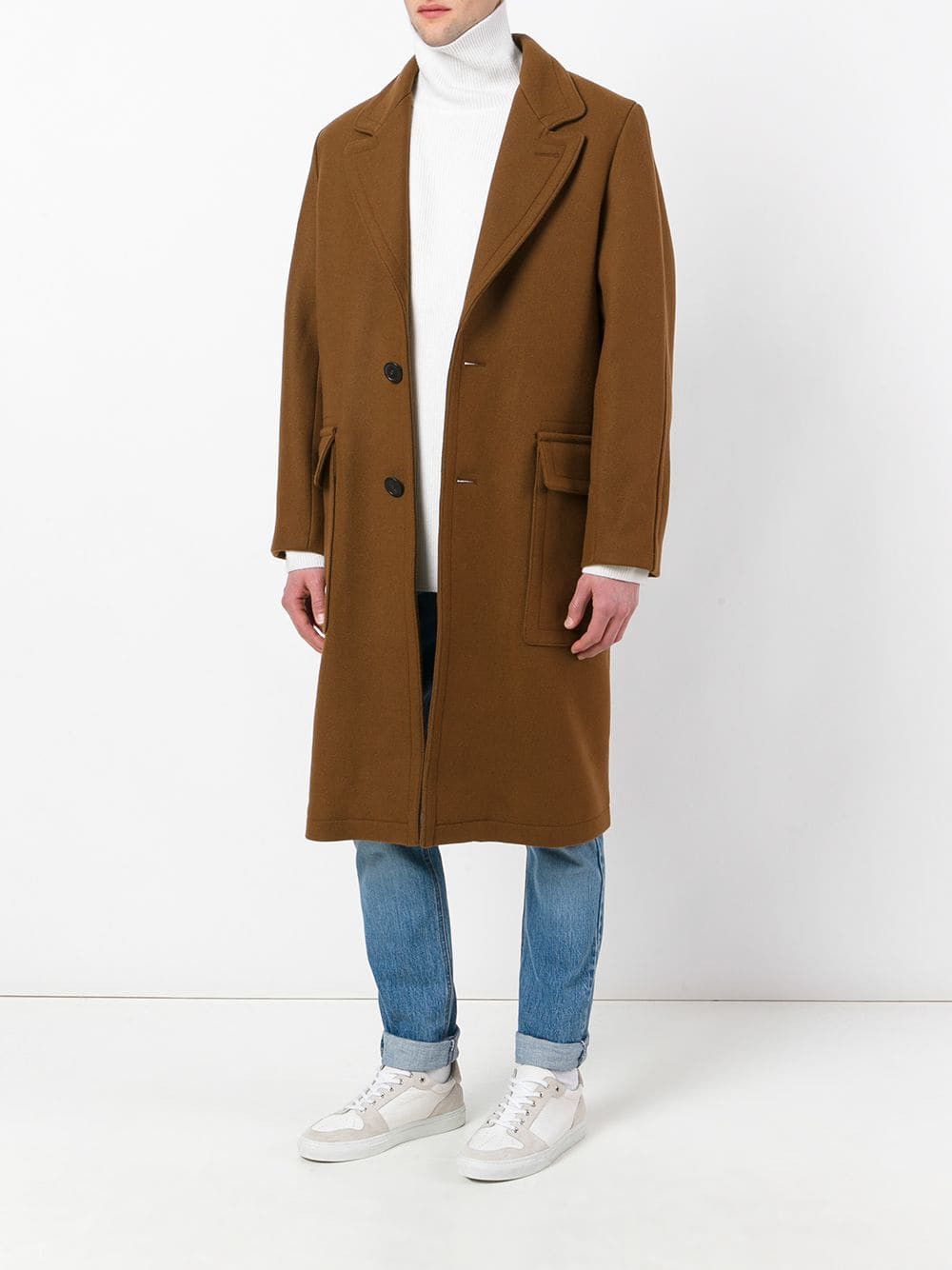 AMI Tobacco brown wool coat | AMI Alexandre Mattiussi Size US M / EU 48-50 / 2 - 2 Thumbnail