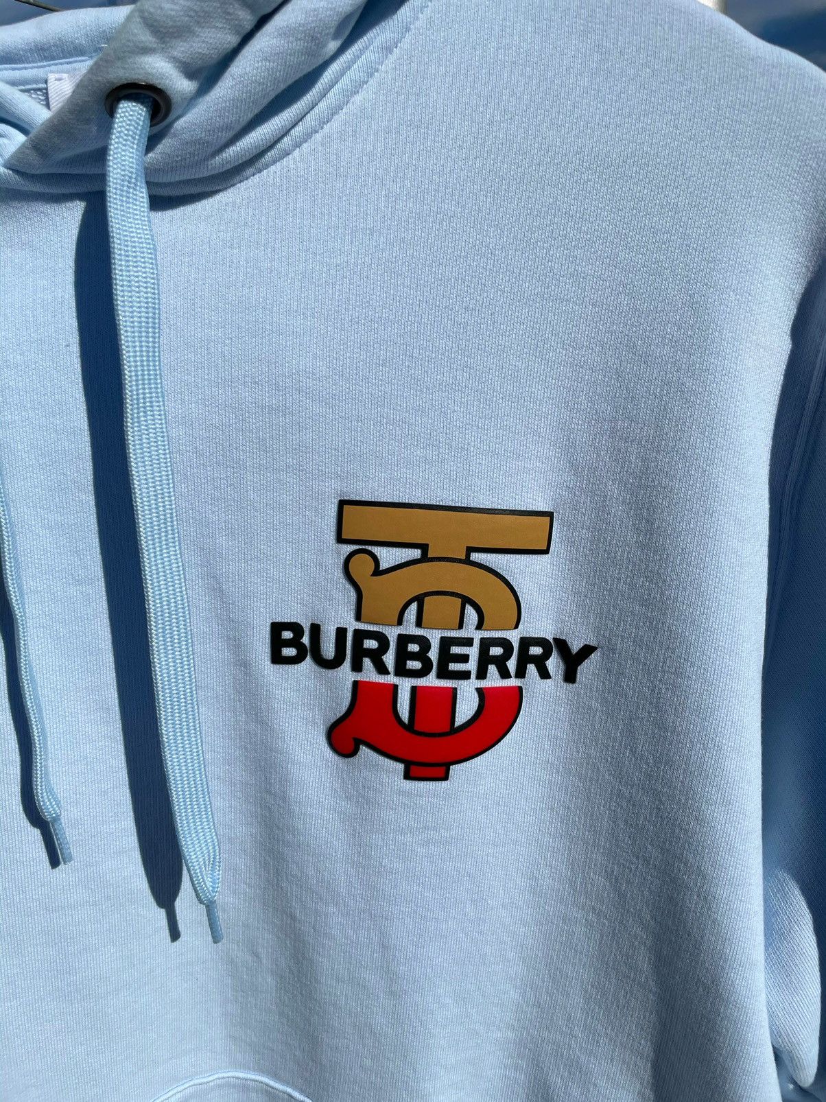 Burberry baby blue hoodie outlet