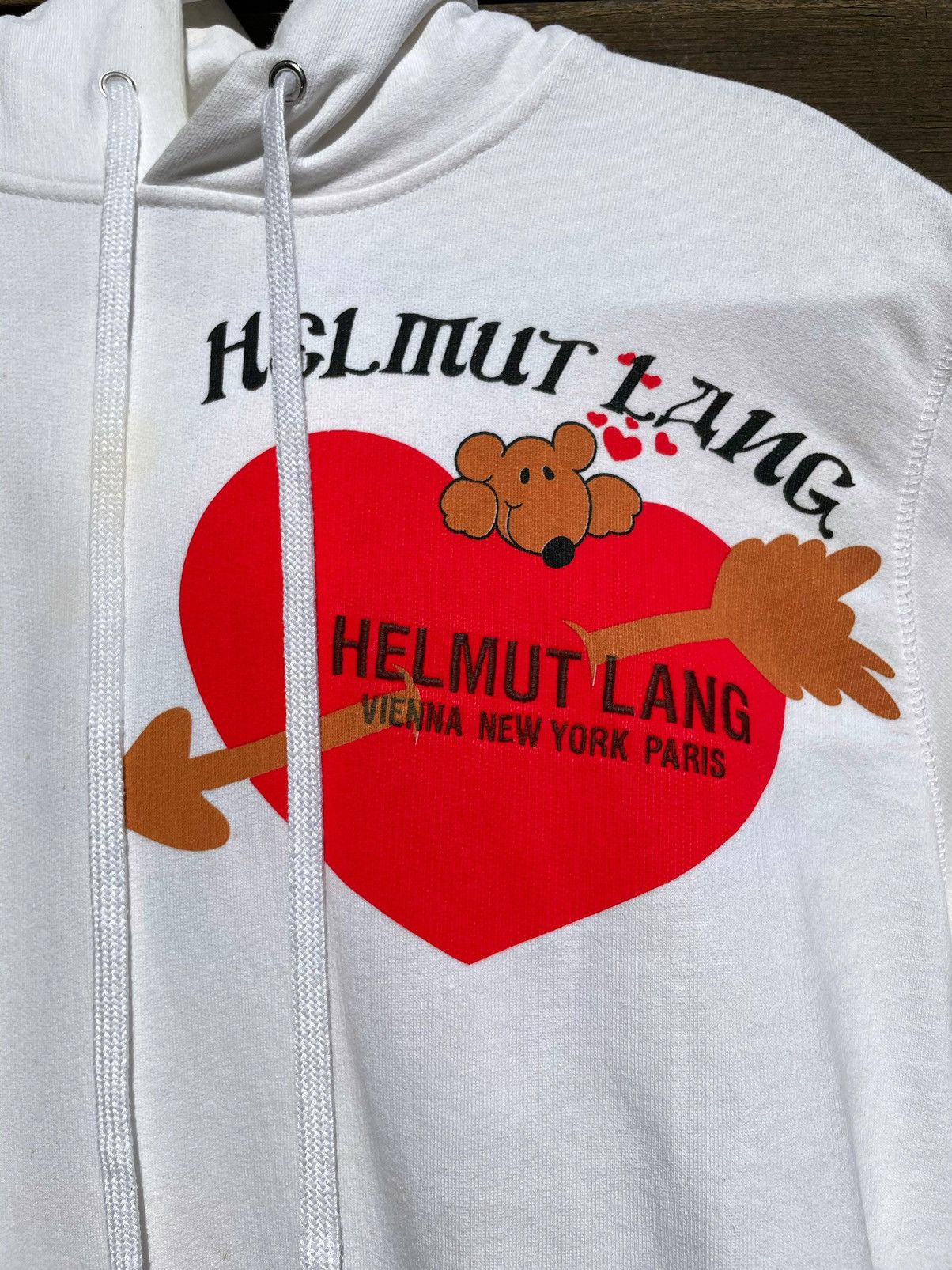 Helmut Lang Helmut Lang heart valentine hoodie Grailed