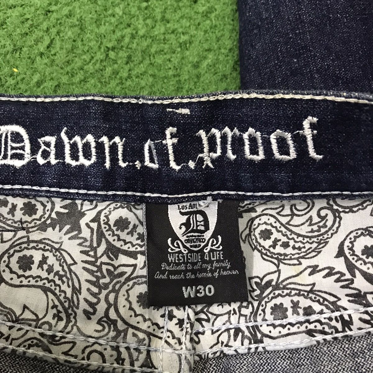 Japanese Brand LA WestSide DOP Denim Embroidery Tupac Legacy ‘Dawn of Proof Size US 30 / EU 46 - 18 Thumbnail