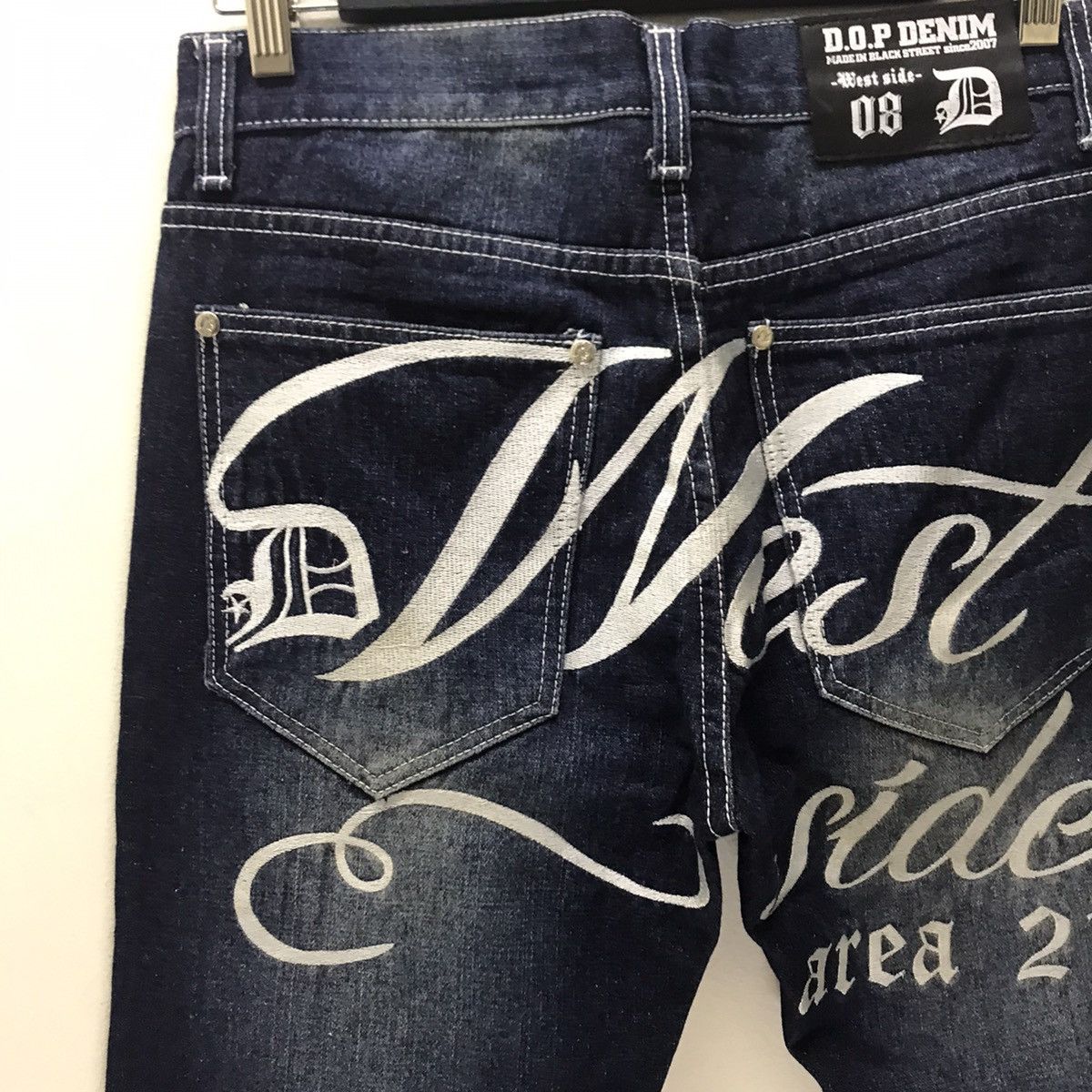 Japanese Brand LA WestSide DOP Denim Embroidery Tupac Legacy ‘Dawn of Proof Size US 30 / EU 46 - 12 Thumbnail