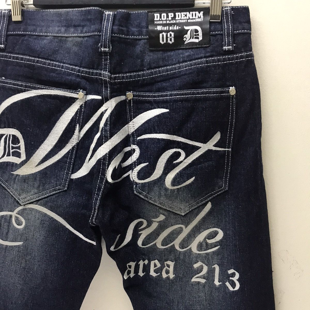 Japanese Brand LA WestSide DOP Denim Embroidery Tupac Legacy ‘Dawn of Proof Size US 30 / EU 46 - 13 Thumbnail