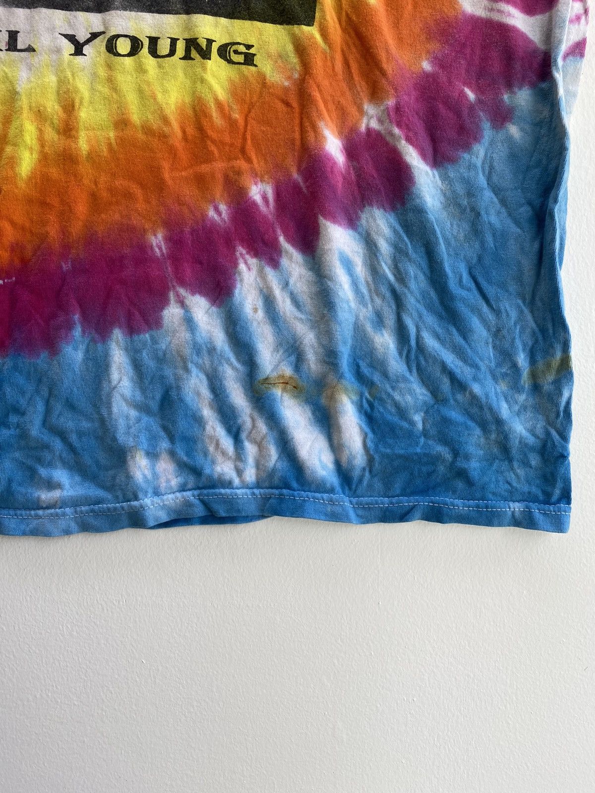 Band Tees × Nirvana × Vintage Vintage Neil Young Special Guess The Pretender Tie Dye Tee Size US XL / EU 56 / 4 - 12 Thumbnail
