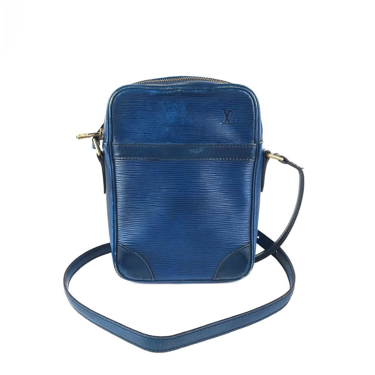 Louis Vuitton Epi Leather Danube Crossbody Bag in Blue, Men's