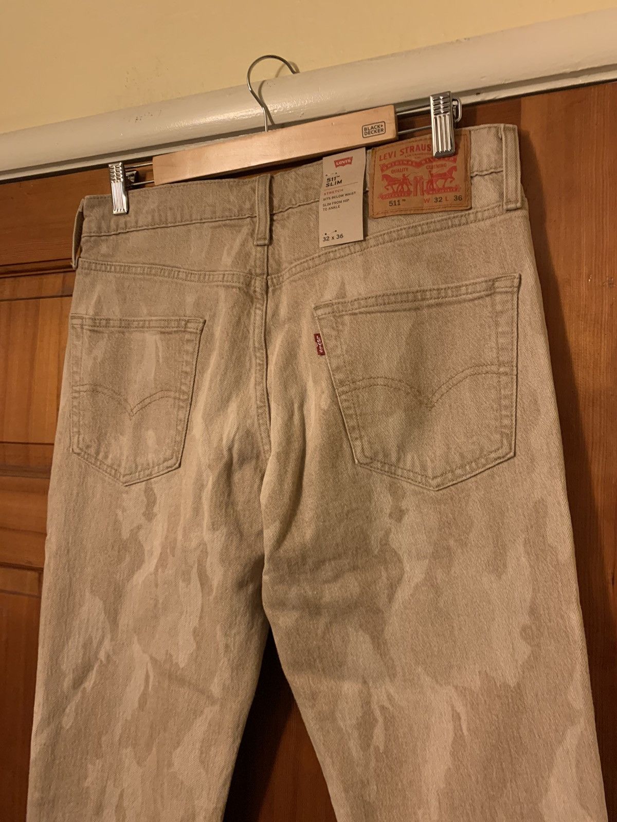 Levi's × Levi's Vintage Clothing *RARE* Brand New Levi’s 511 Slim Tan Camo Jeans - 32 x 36 Size US 32 / EU 48 - 4 Thumbnail