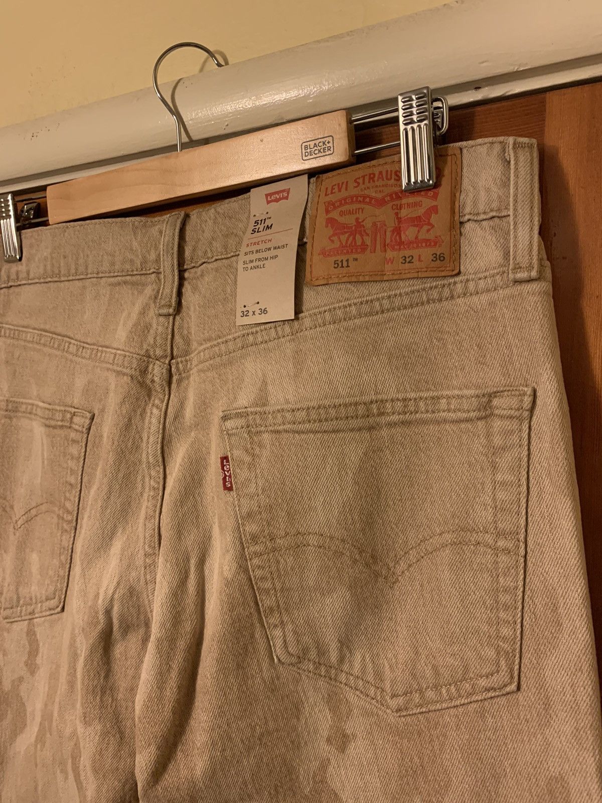Levi's × Levi's Vintage Clothing *RARE* Brand New Levi’s 511 Slim Tan Camo Jeans - 32 x 36 Size US 32 / EU 48 - 5 Thumbnail