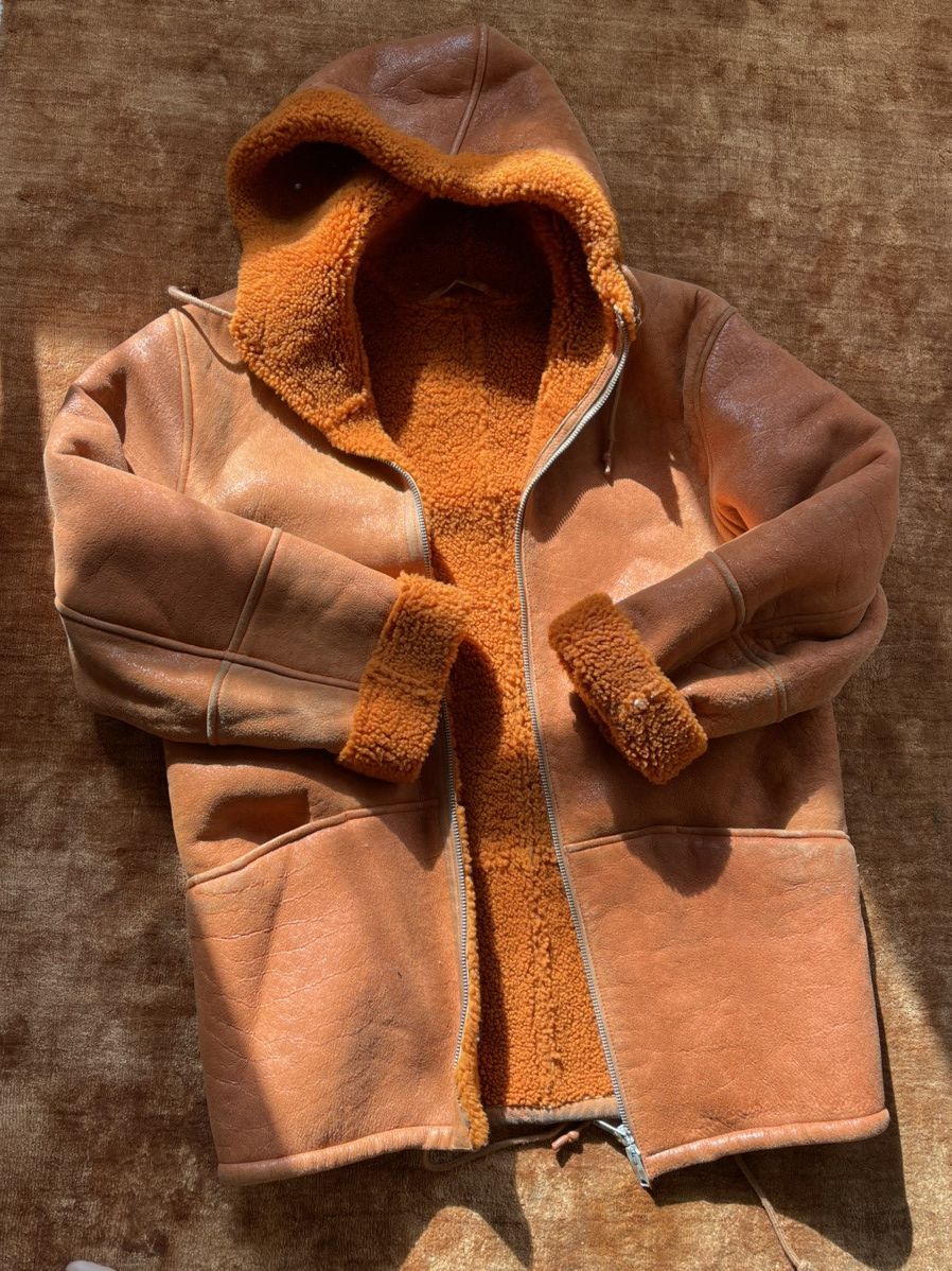 Yeezy orange shearling new arrivals