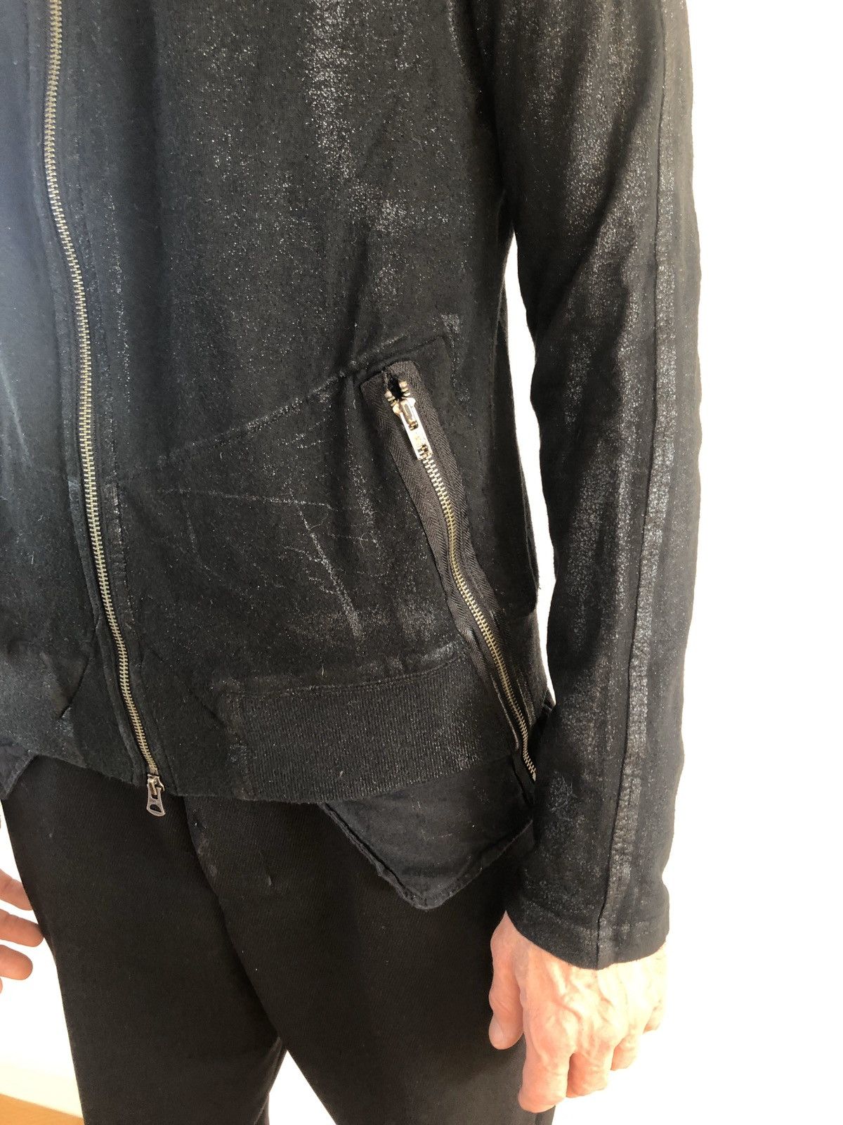 Le Grande Bleu (L.G.B.) L.G.B. sweat cardigan zip bomber biker jacket - not leather Size US XL / EU 56 / 4 - 3 Thumbnail
