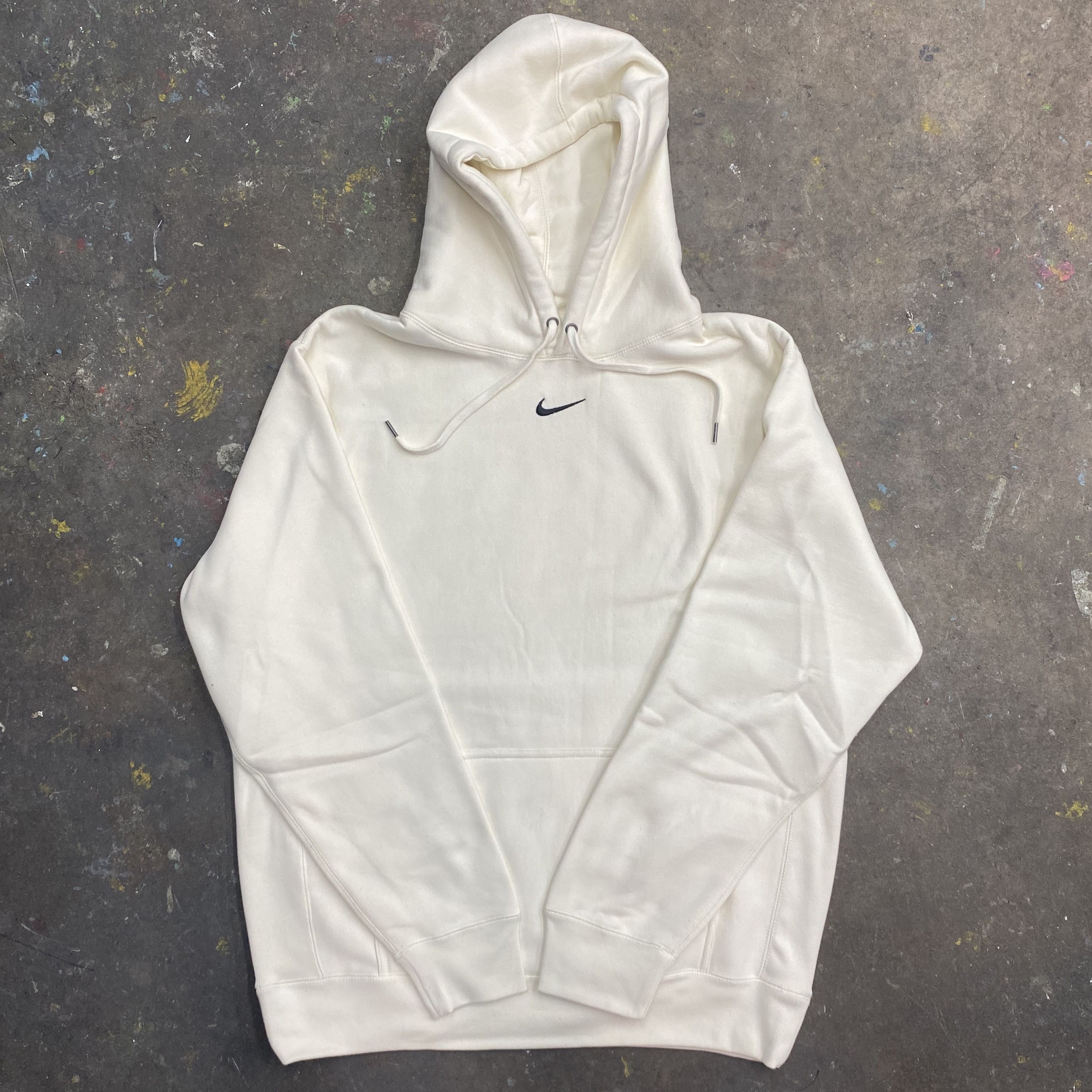 Nike swoosh cream hoodie sale