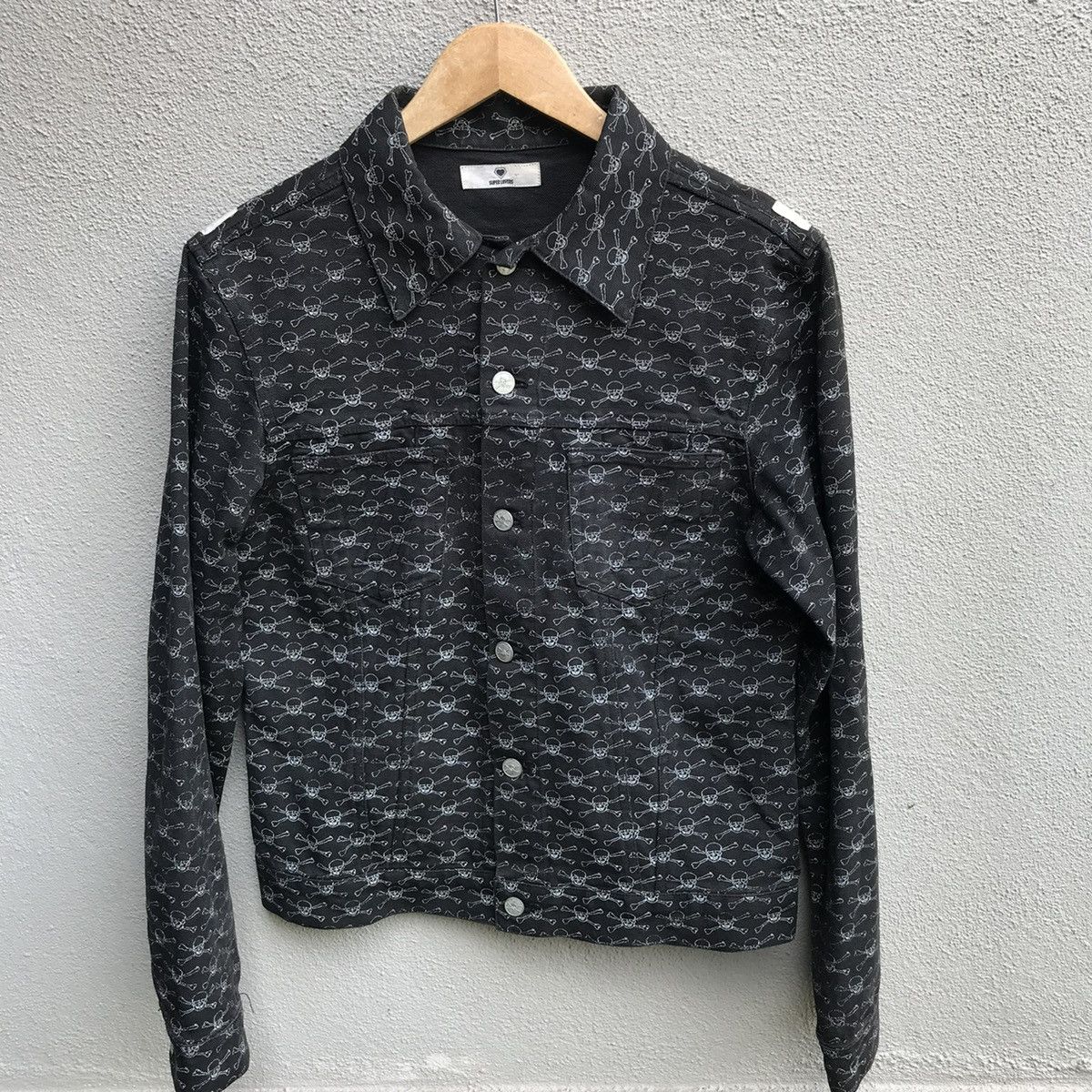 Japanese Brand SUPERLOVERS jacket skull all over print lovers rock japan Size US S / EU 44-46 / 1 - 2 Thumbnail