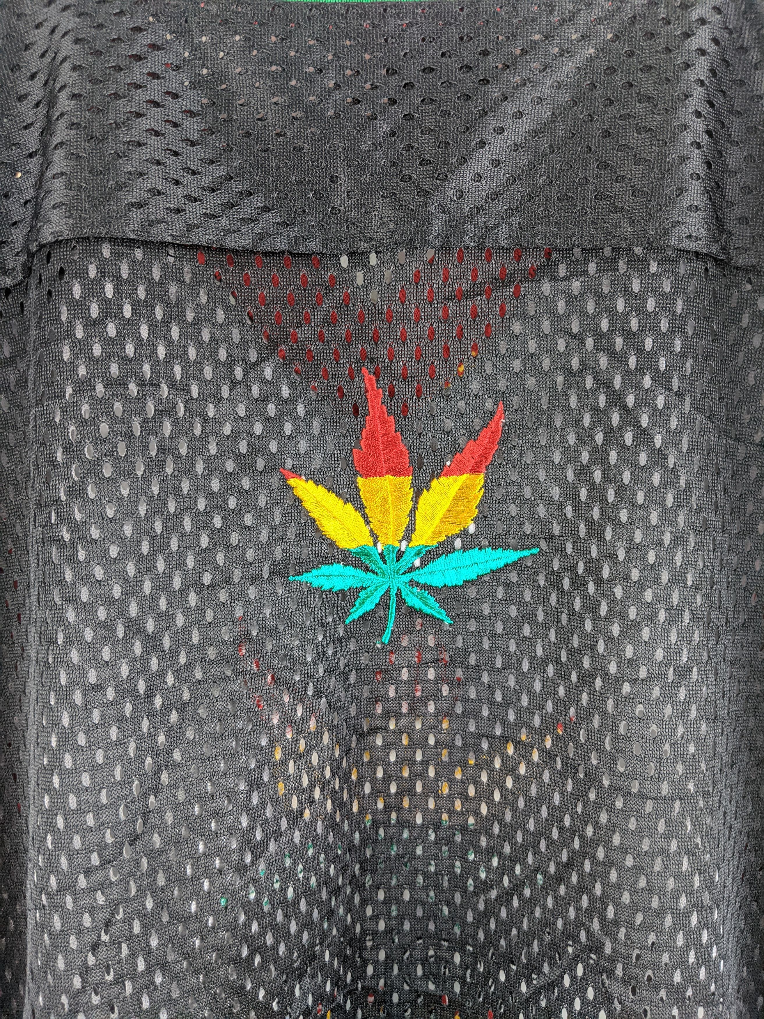 Vintage Vintage Marijuana Rasta Jersey Size US XL / EU 56 / 4 - 4 Thumbnail
