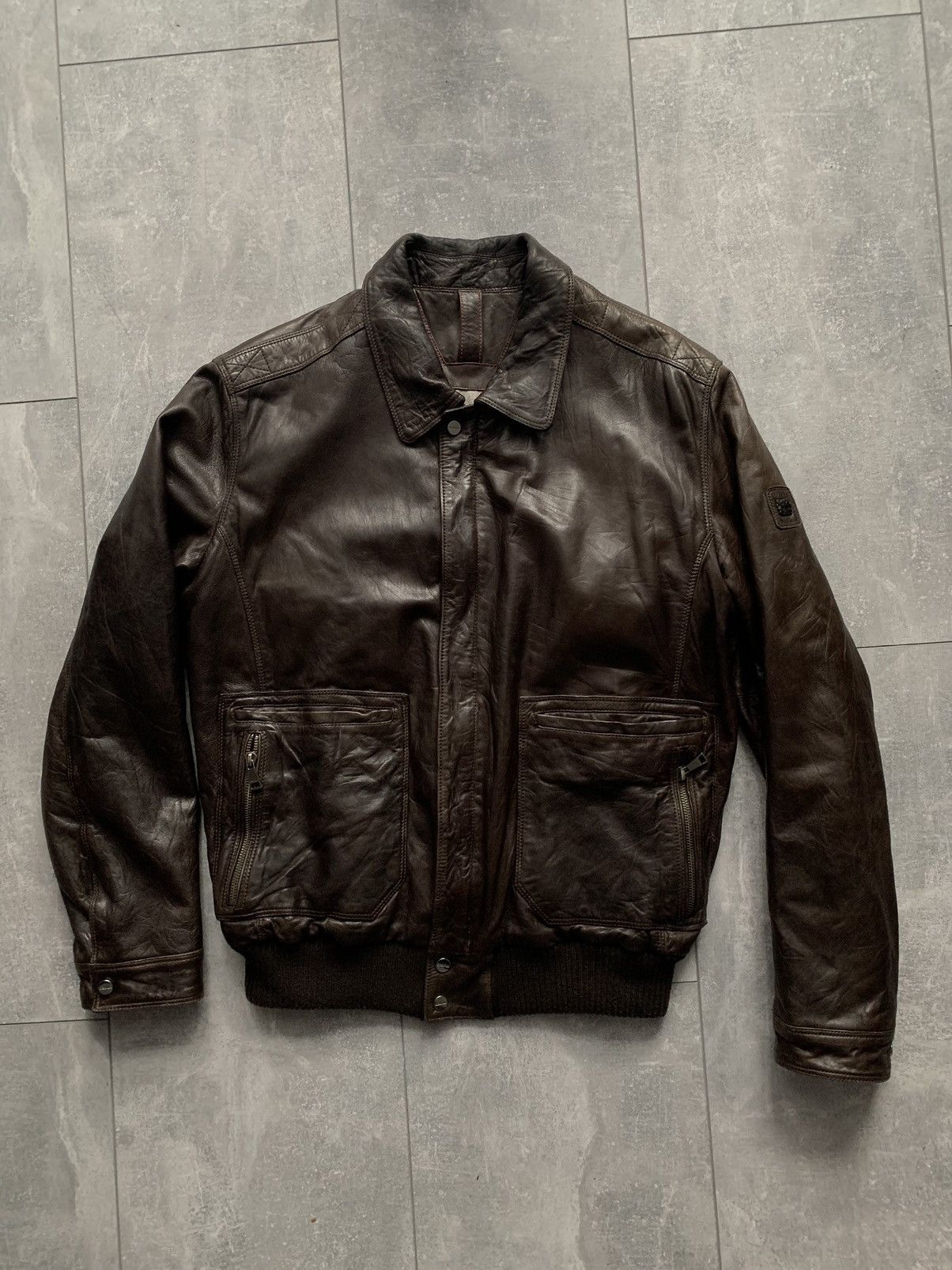 Italian Designers Mabrun leather luxury jacket | Grailed