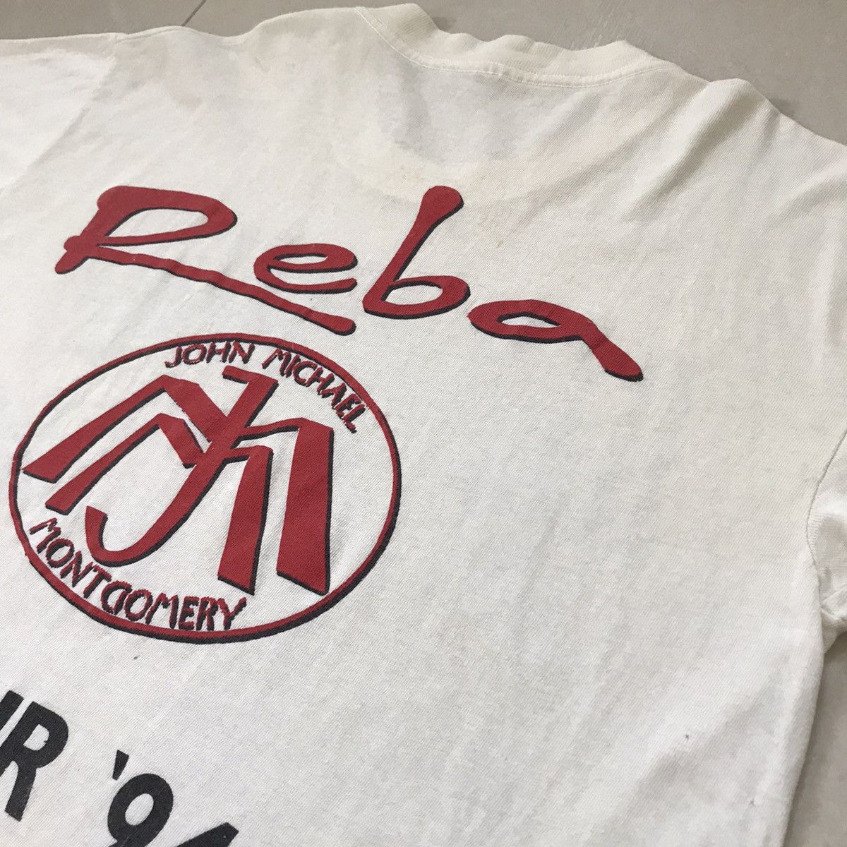 Band Tees × Vintage Vintage 90s 1994 REBA John Michael Montgomery Promo Tee Size US L / EU 52-54 / 3 - 6 Thumbnail