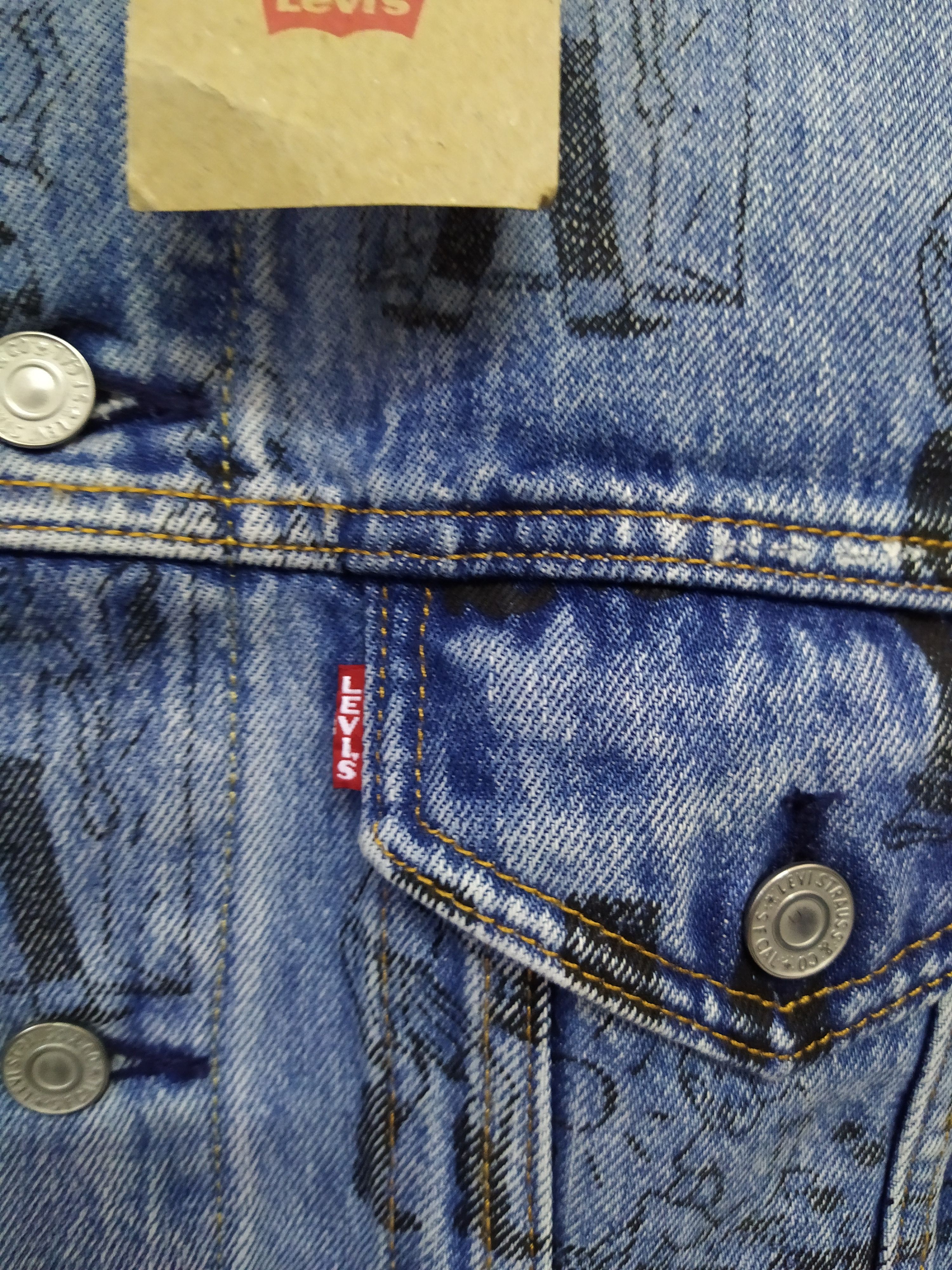 Levi's Vintage Clothing LEVIS 'BIG E' FULLPRINT BATHTUB DENIM JACKET (B893) Size US S / EU 44-46 / 1 - 2 Thumbnail