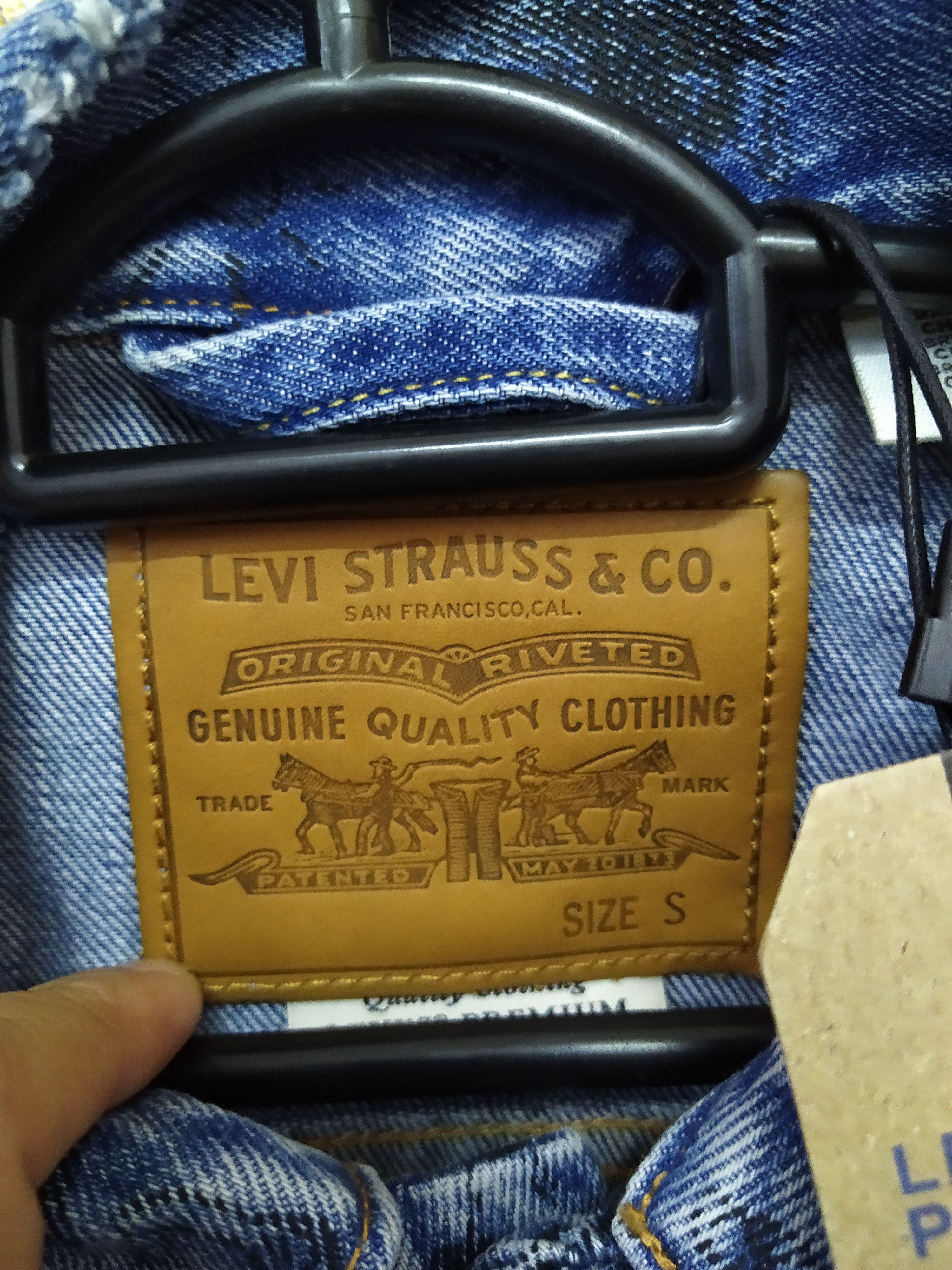 Levi's Vintage Clothing LEVIS 'BIG E' FULLPRINT BATHTUB DENIM JACKET (B893) Size US S / EU 44-46 / 1 - 3 Thumbnail