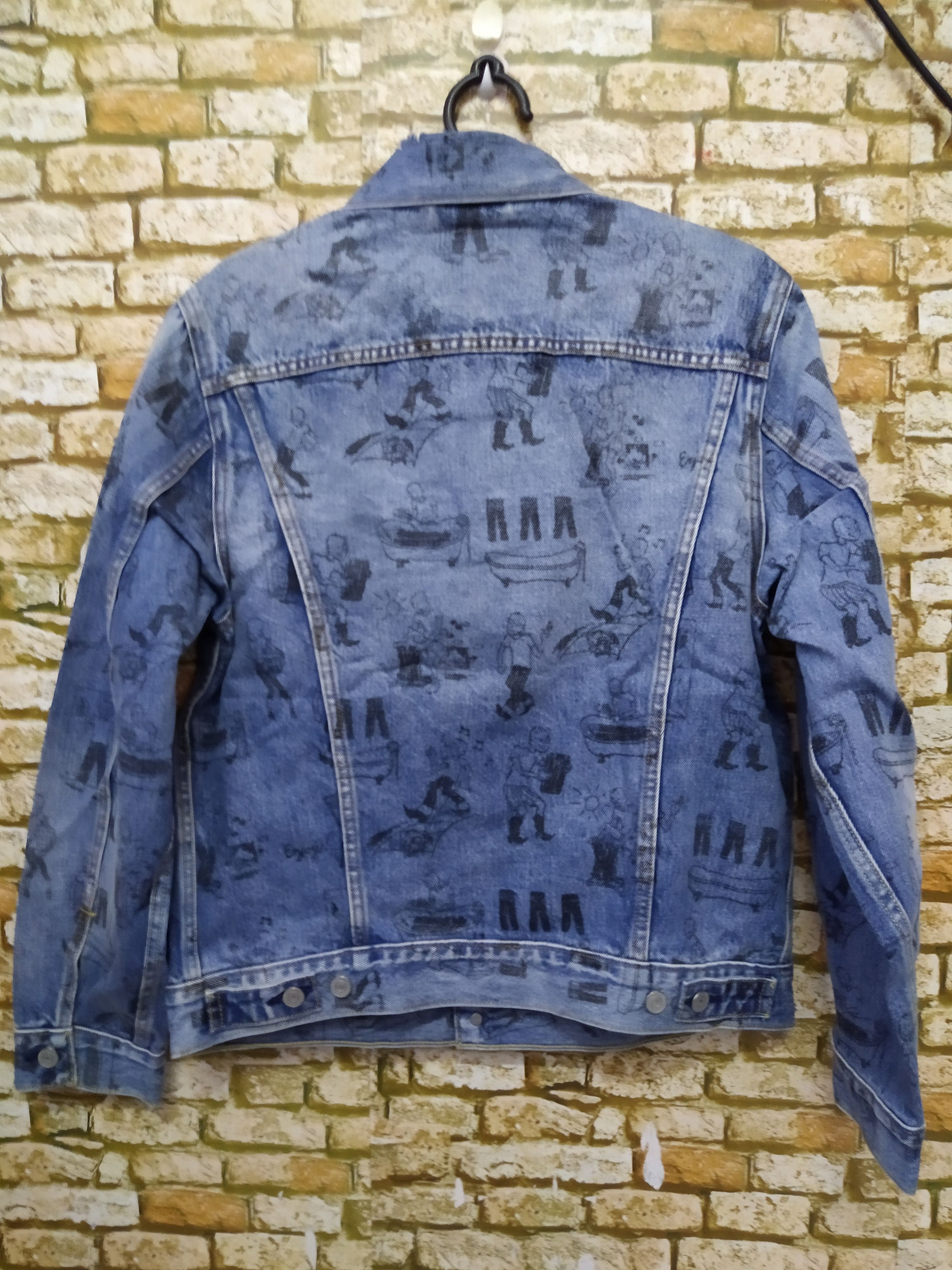 Levi's Vintage Clothing LEVIS 'BIG E' FULLPRINT BATHTUB DENIM JACKET (B893) Size US S / EU 44-46 / 1 - 7 Thumbnail