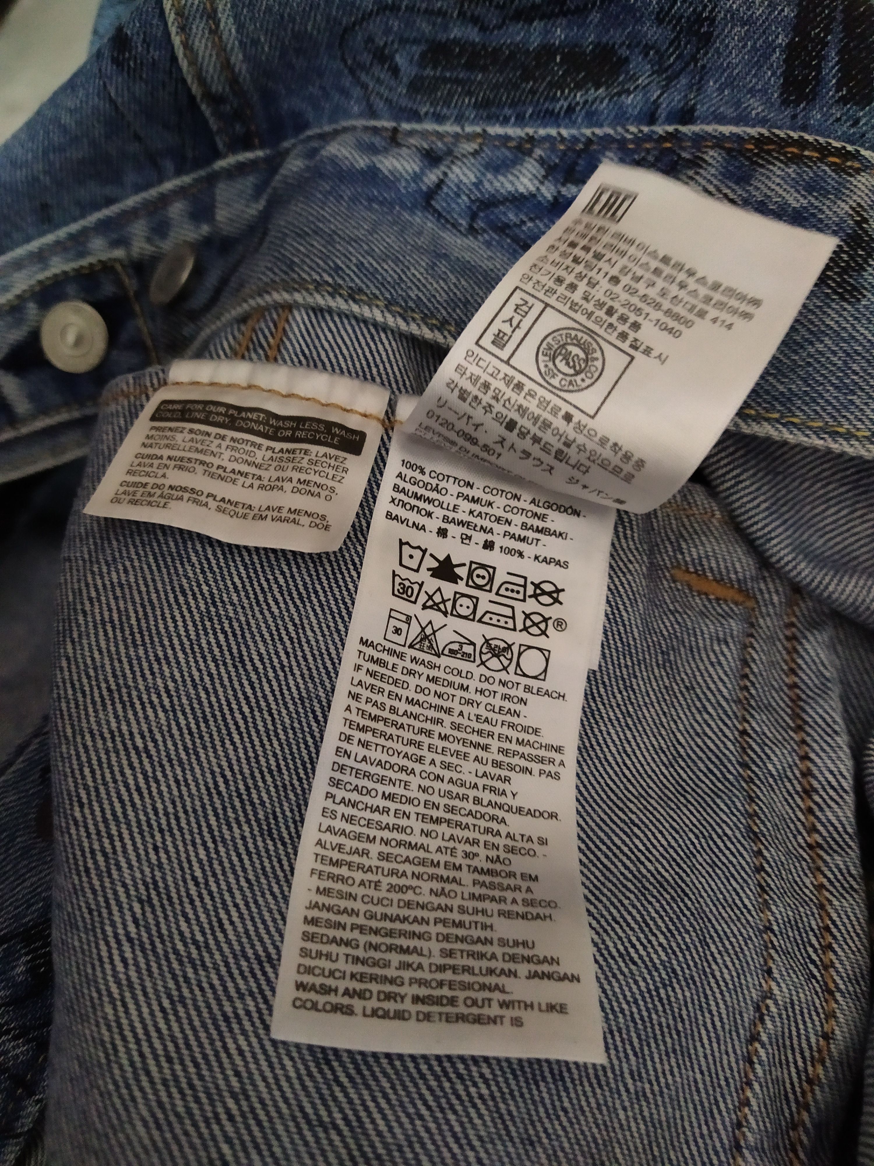 Levi's Vintage Clothing LEVIS 'BIG E' FULLPRINT BATHTUB DENIM JACKET (B893) Size US S / EU 44-46 / 1 - 9 Thumbnail
