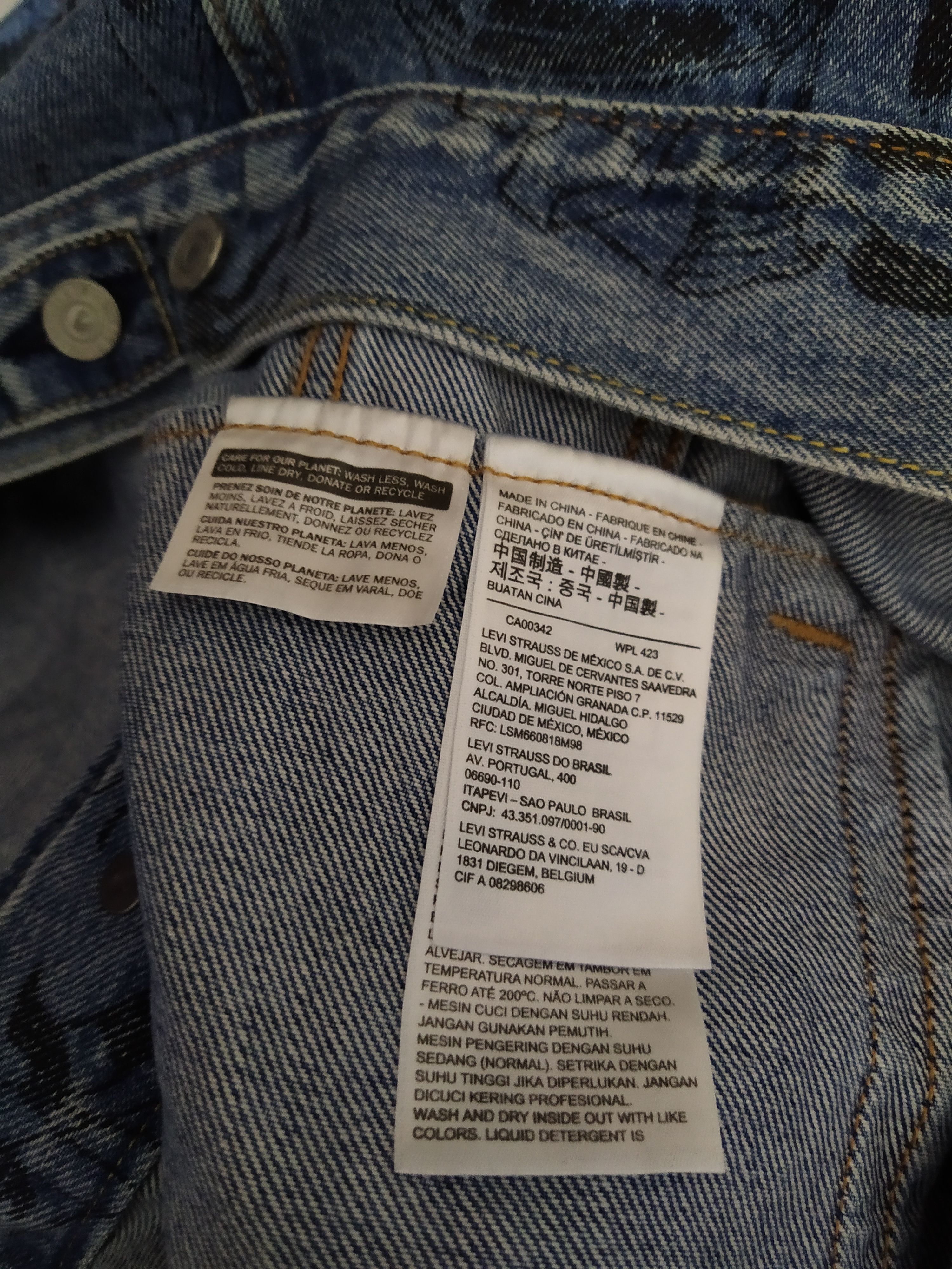 Levi's Vintage Clothing LEVIS 'BIG E' FULLPRINT BATHTUB DENIM JACKET (B893) Size US S / EU 44-46 / 1 - 8 Thumbnail