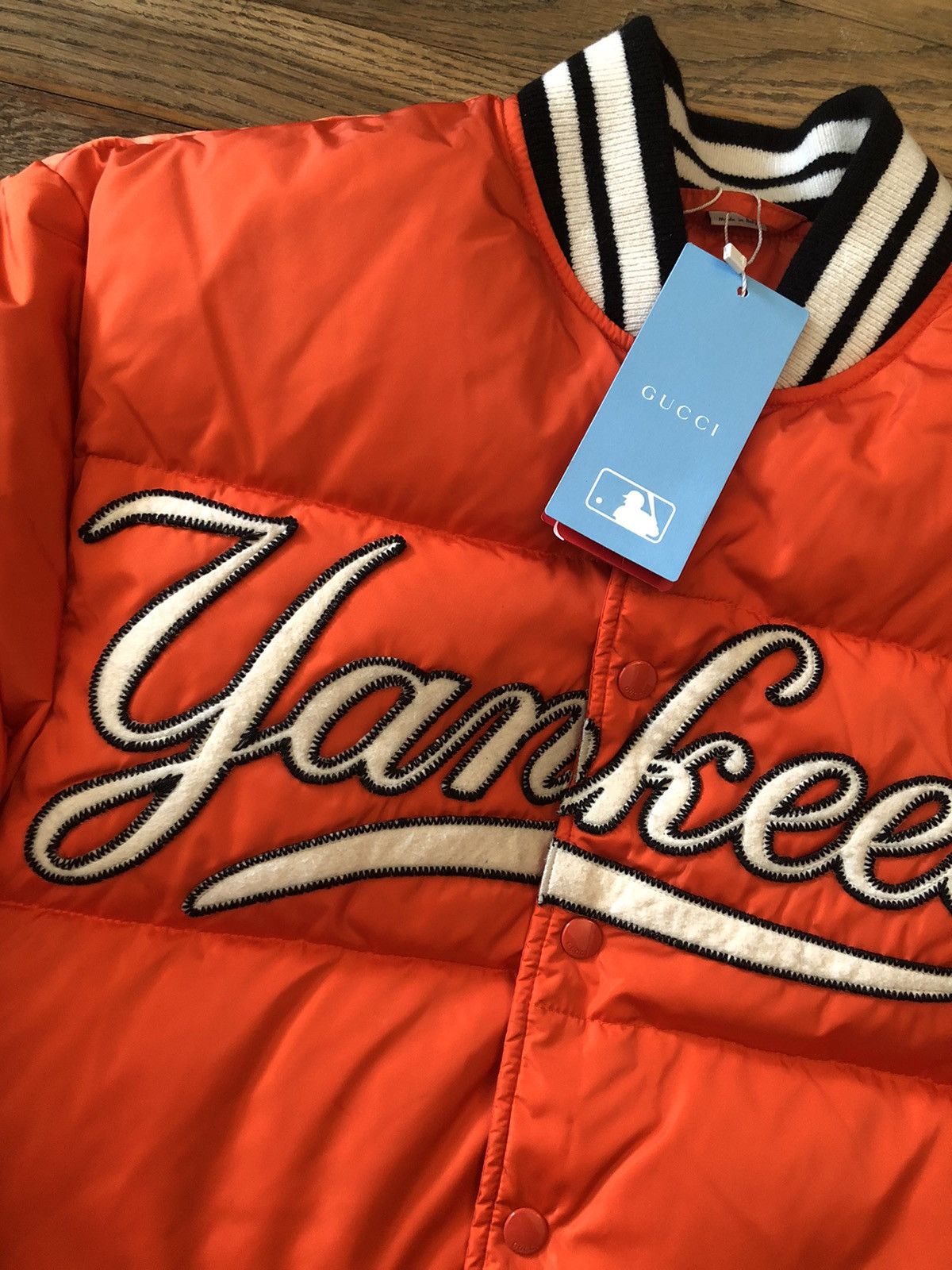 Gucci Gucci x New York Yankees Bomber Puffer Collab MLB NWT Size US M / EU 48-50 / 2 - 2 Thumbnail