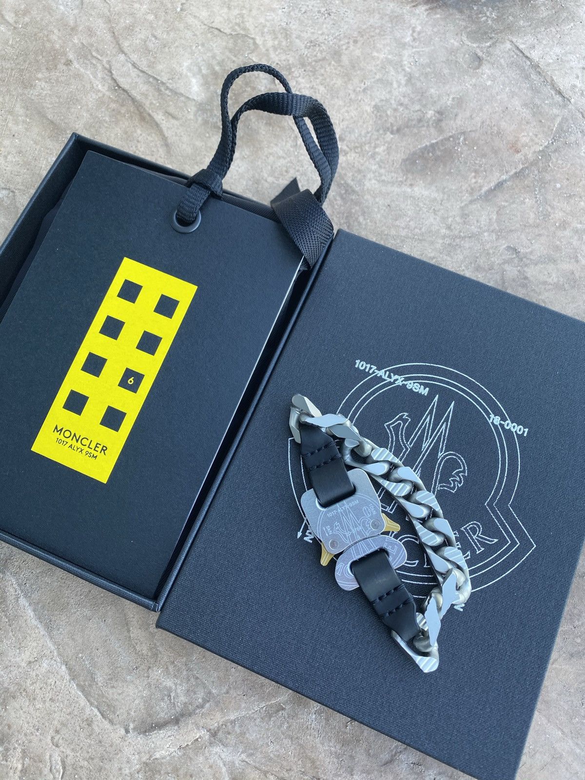 Moncler 1017 ALYX 9SM x MONCLER Silver Chain Link Buckle Bracelet Grailed