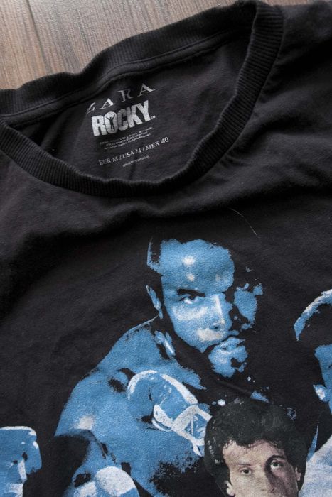 Zara Rocky Balboa x Zara T Shirt Clubber Lang 2 Sided Print Grailed