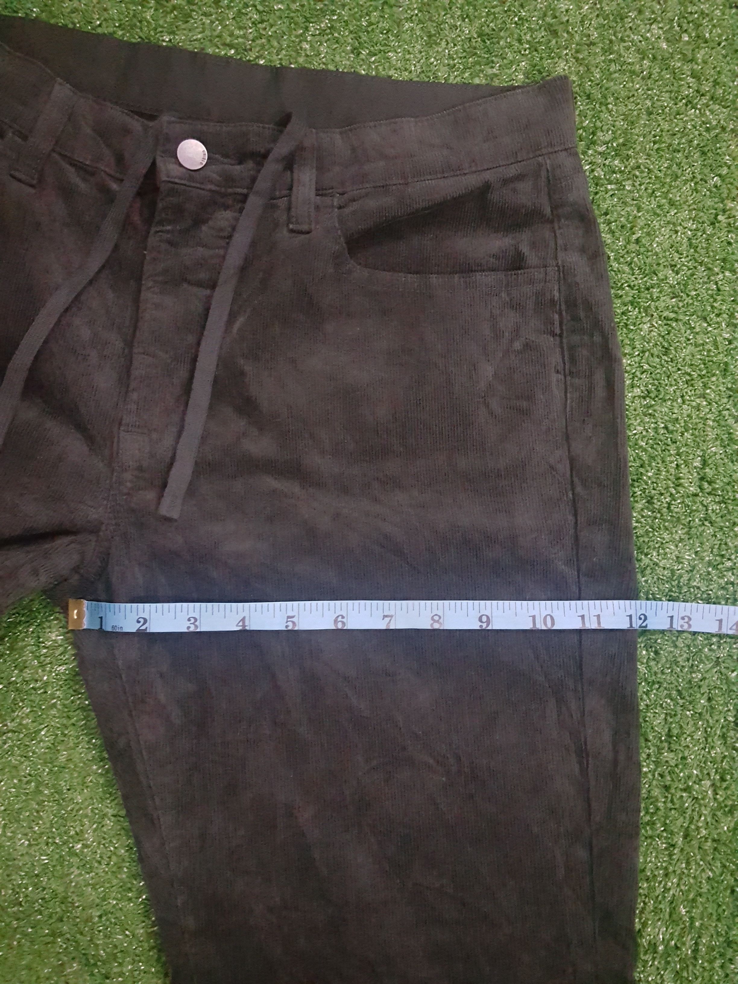Uniqlo Black Grey Corduroy Skinny Fit Tapered Pants Size US 33 - 5 Thumbnail