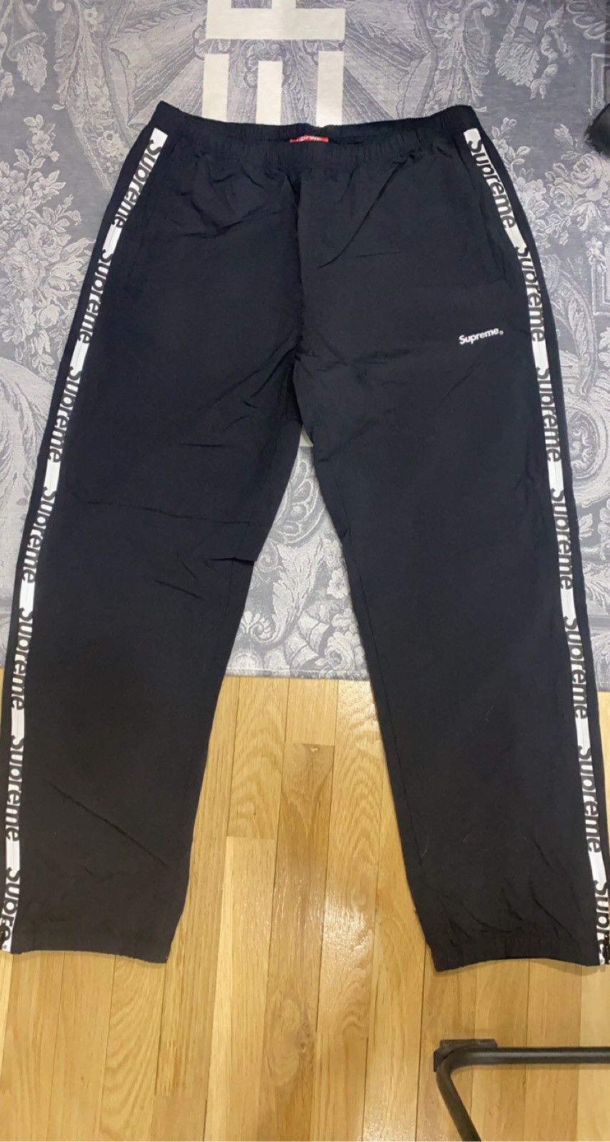 Supreme Reflective Zip Track Pant Black